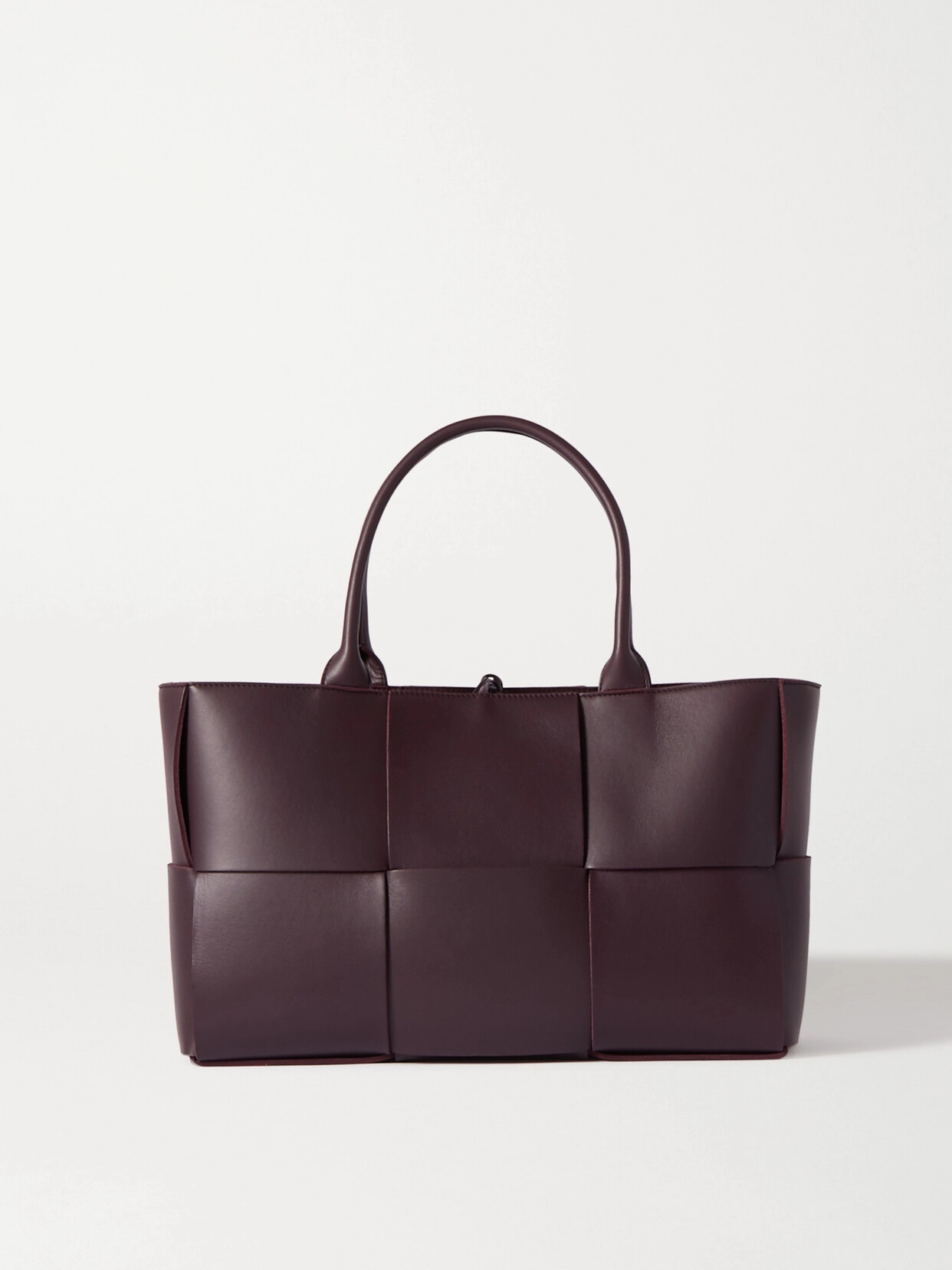Bottega Veneta Arco Medium Intrecciato Leather Tote In Purple