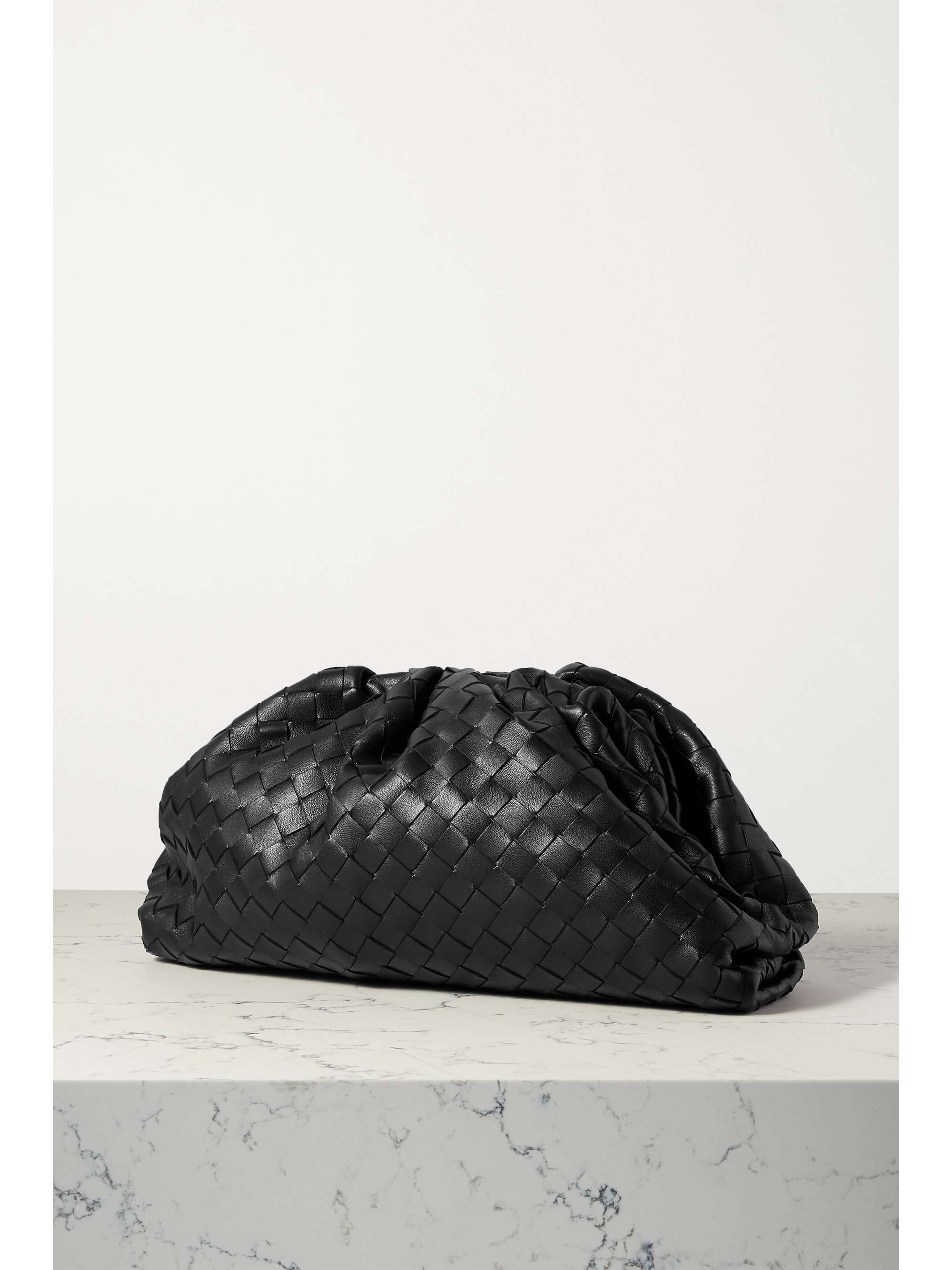 BOTTEGA VENETA The Pouch large gathered intrecciato leather clutch