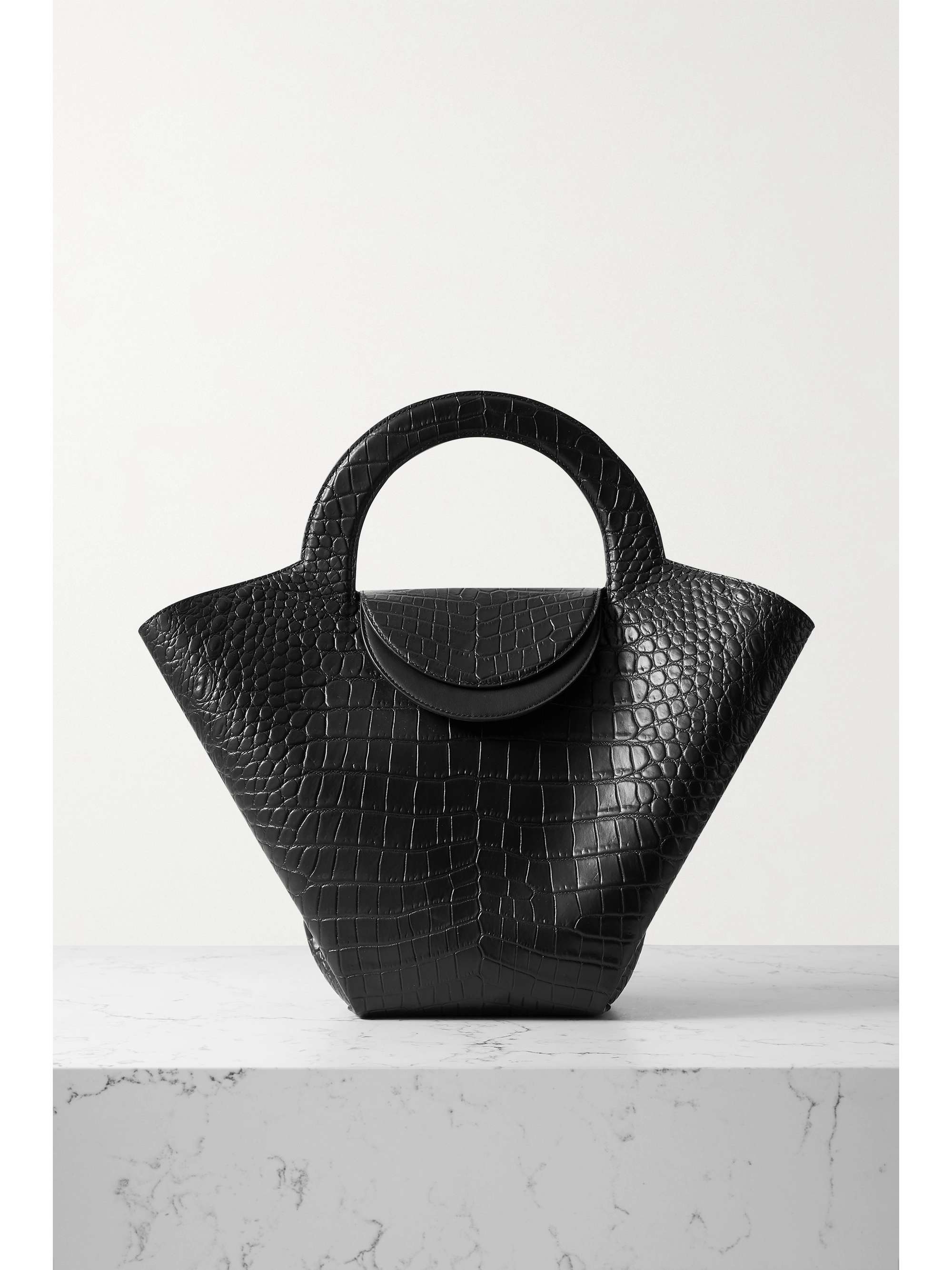 Black Doll large croc-effect leather tote | BOTTEGA VENETA | NET-A-PORTER