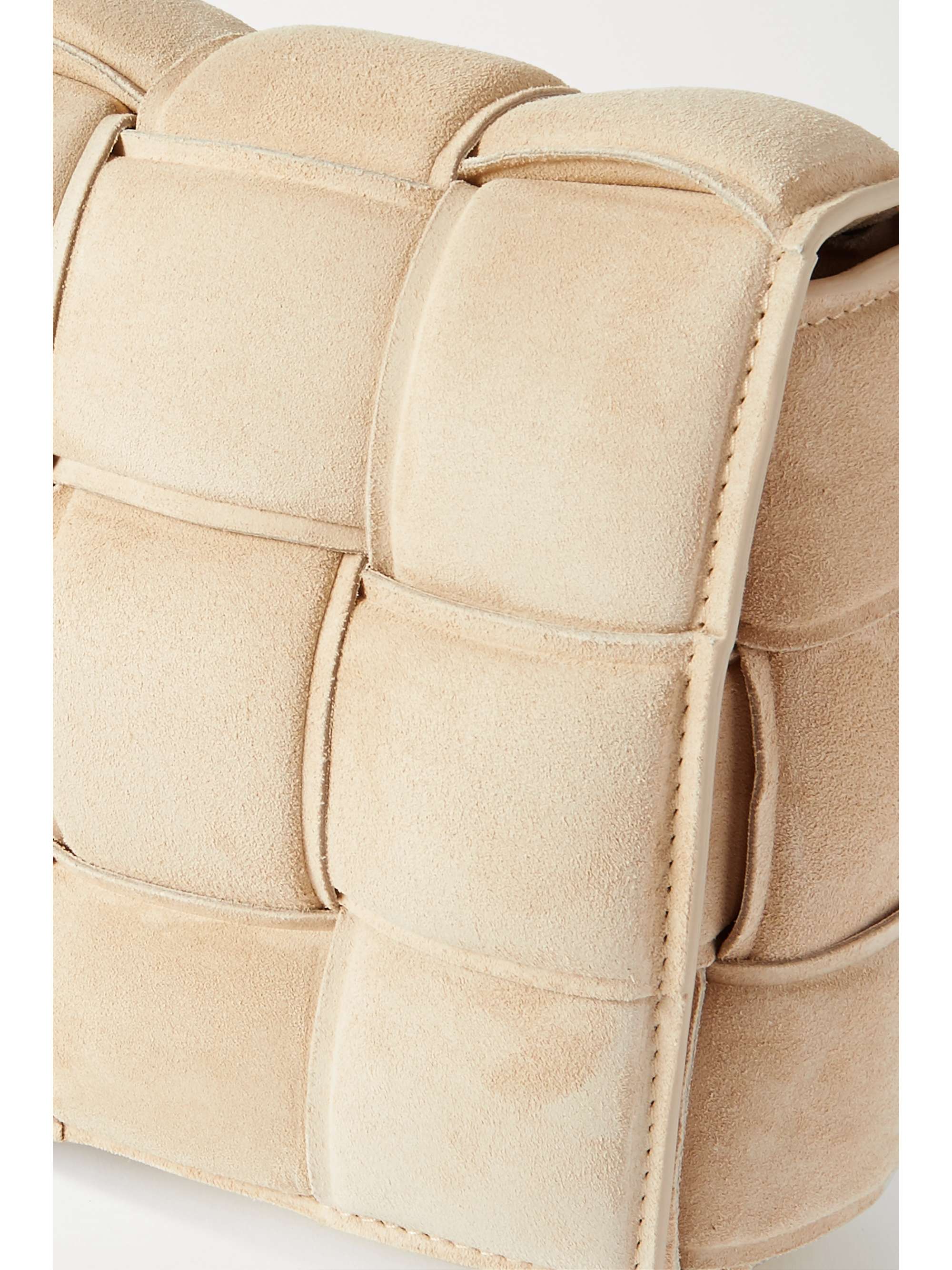 BOTTEGA VENETA Cassette padded intrecciato suede shoulder bag