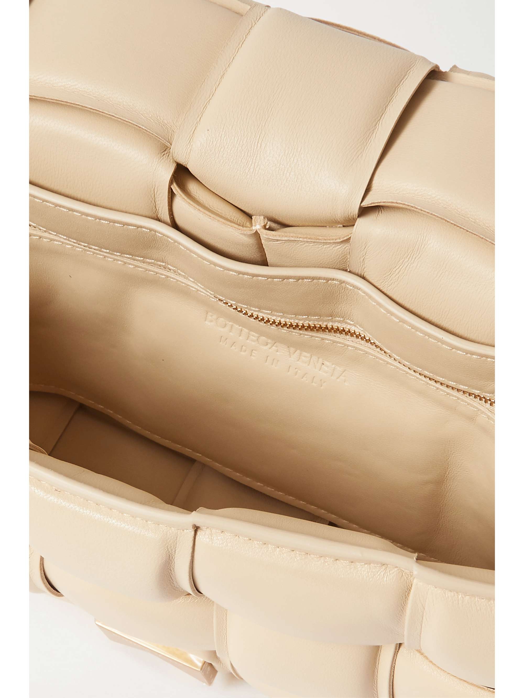 BOTTEGA VENETA Cassette padded intrecciato suede shoulder bag