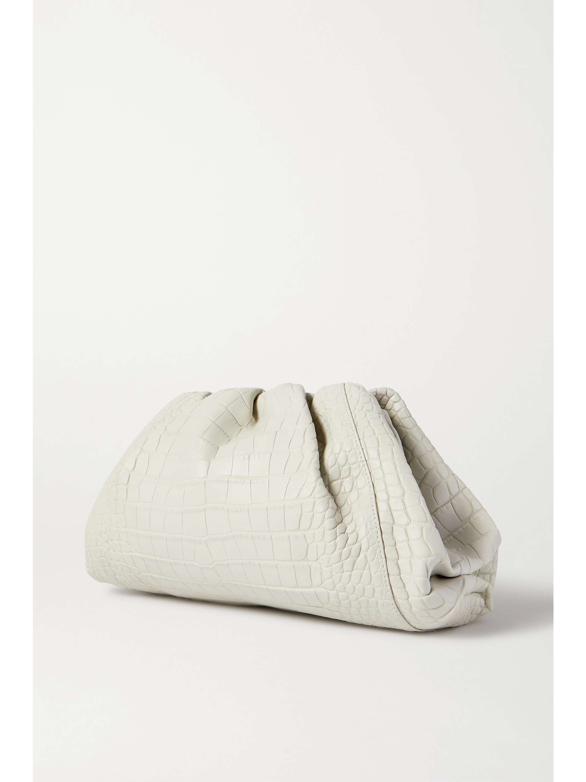 BOTTEGA VENETA The Pouch large gathered alligator clutch