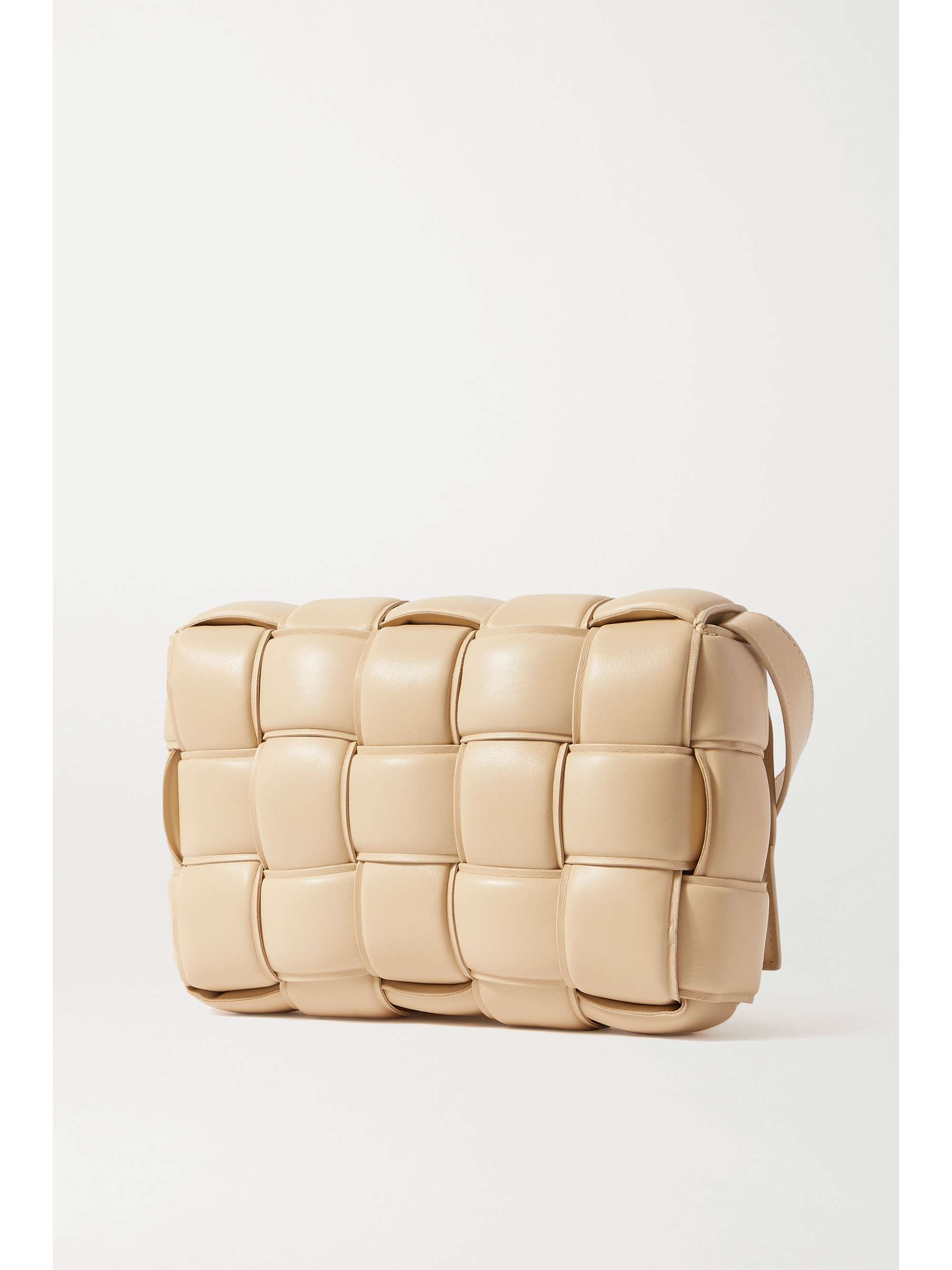 BOTTEGA VENETA Cassette padded intrecciato iridescent leather shoulder bag