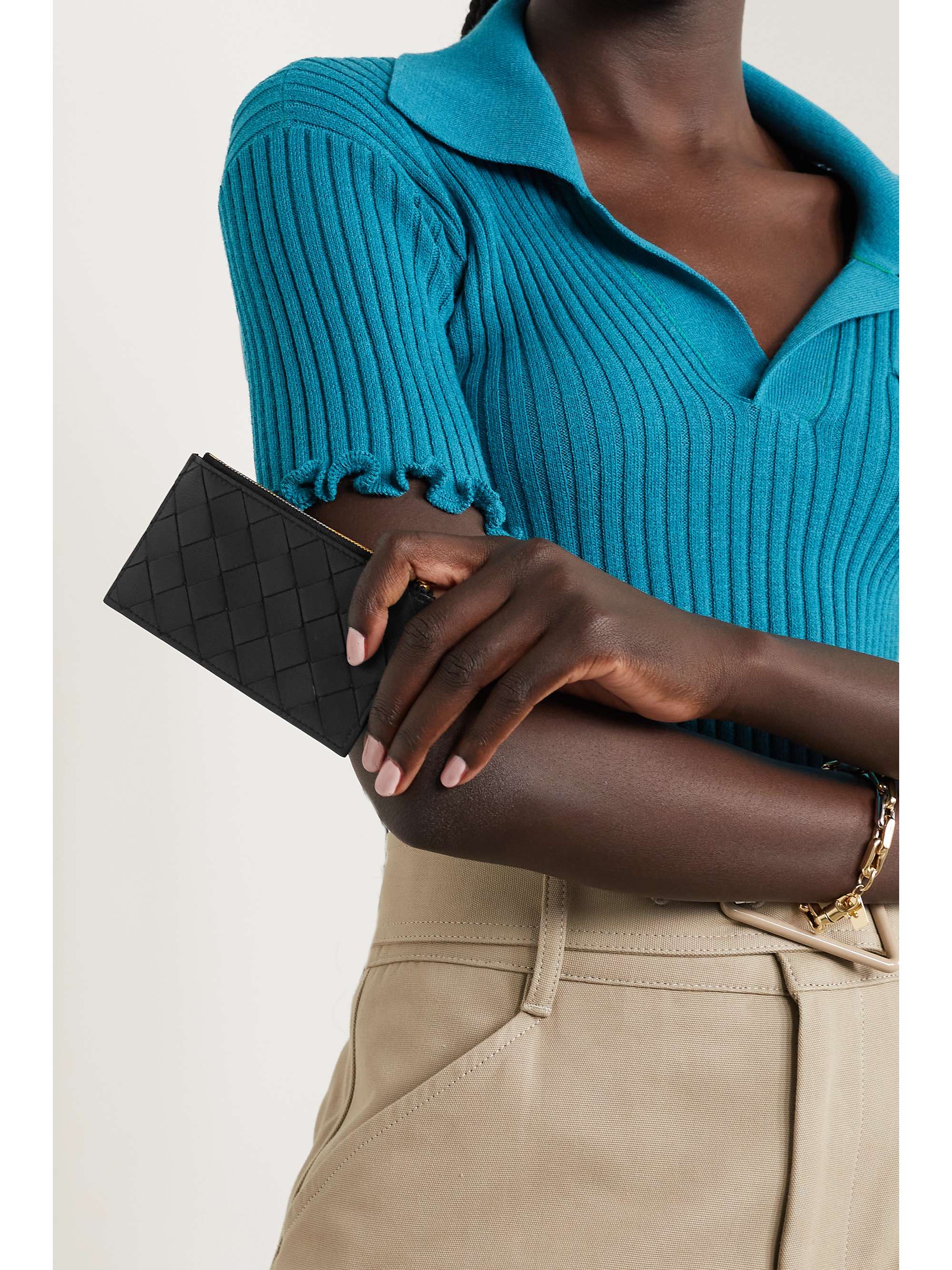 BOTTEGA VENETA Intrecciato leather cardholder