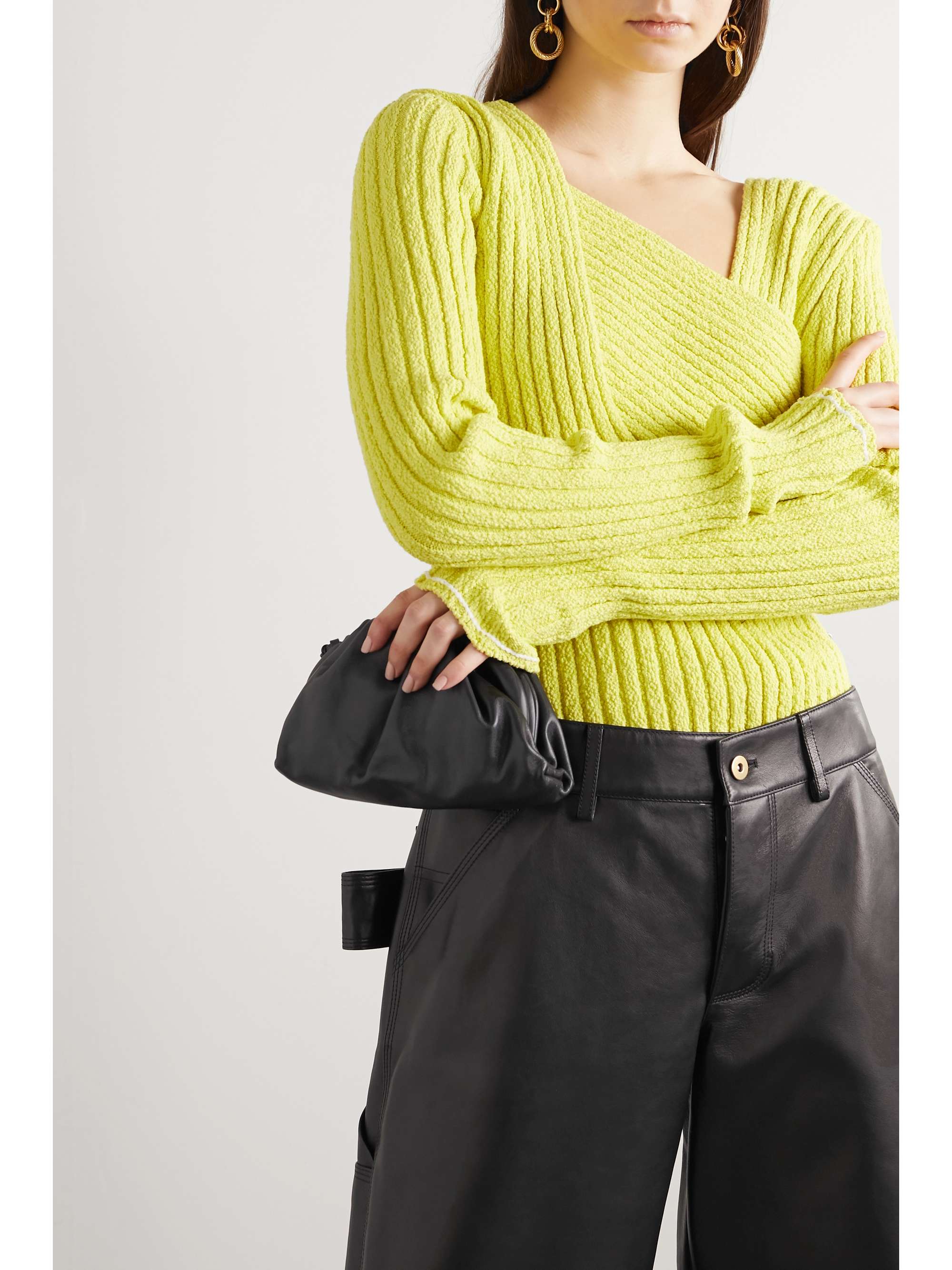 BOTTEGA VENETA The Pouch small gathered leather clutch