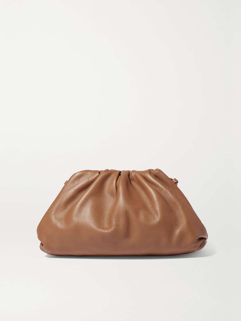 Bottega Veneta The Pouch Small Gathered Leather Clutch