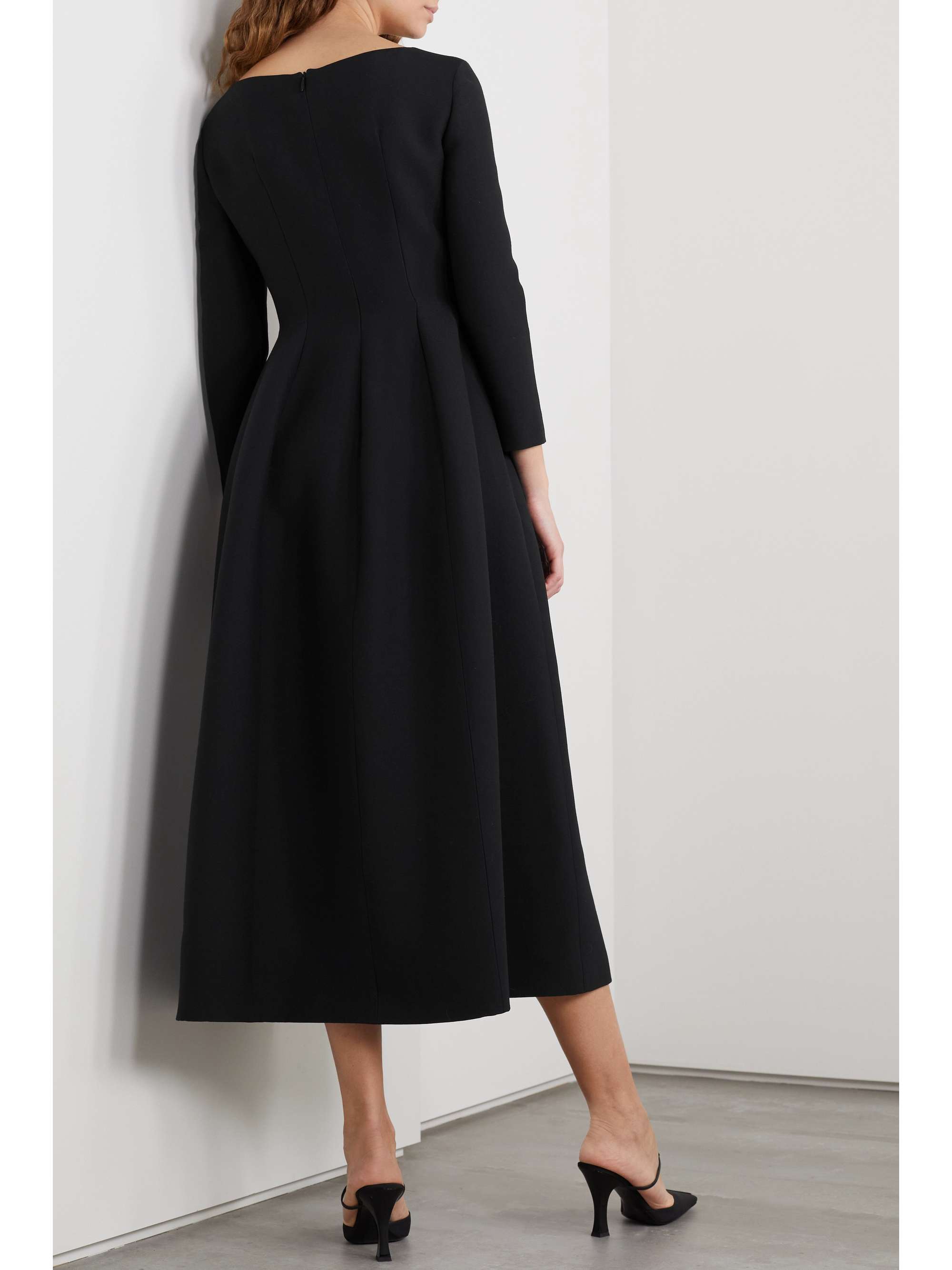 THE ROW Lilibet wool and silk-blend crepe midi dress