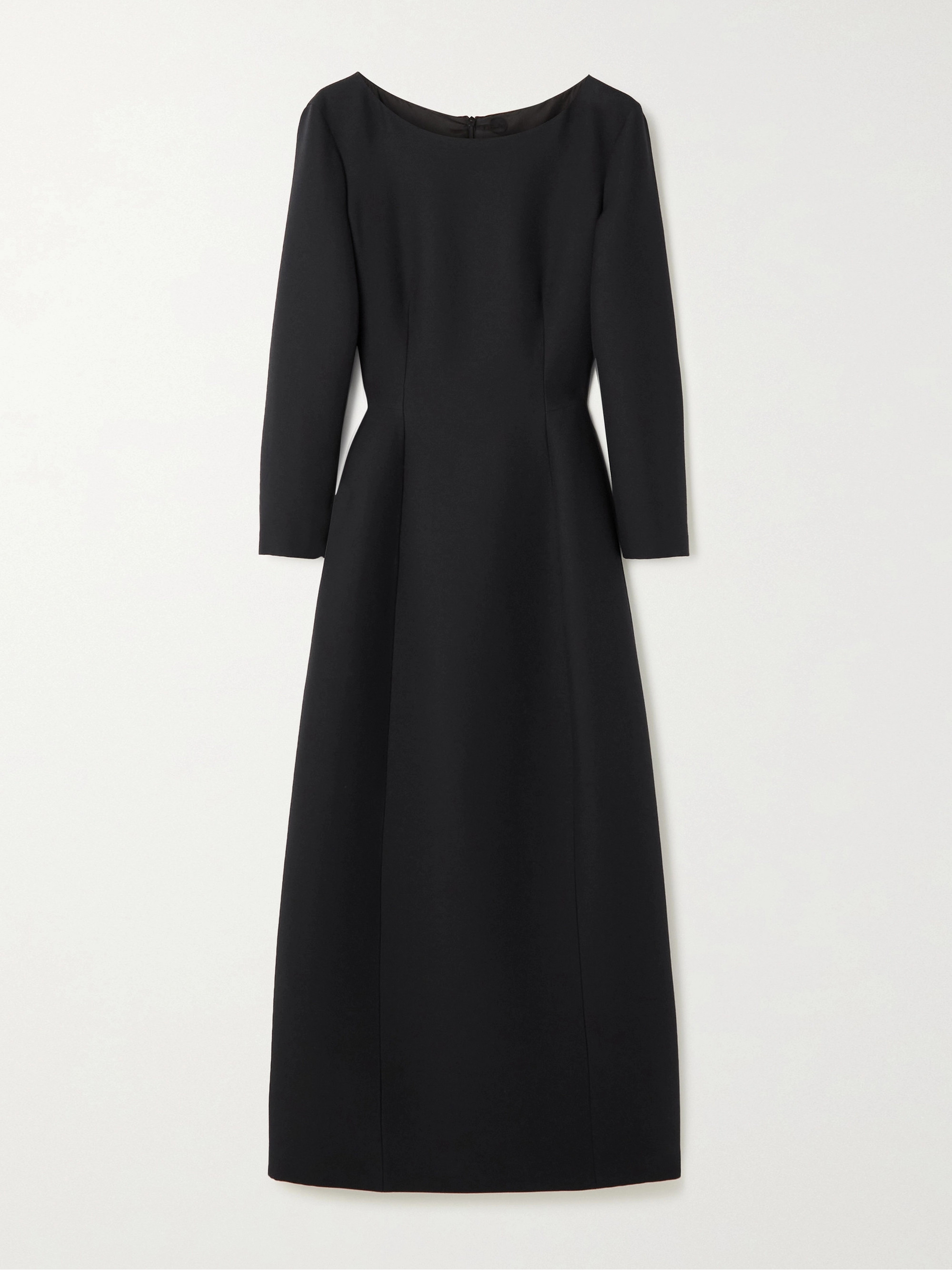 The Row Lilibet wool and silk-blend crepe midi dress