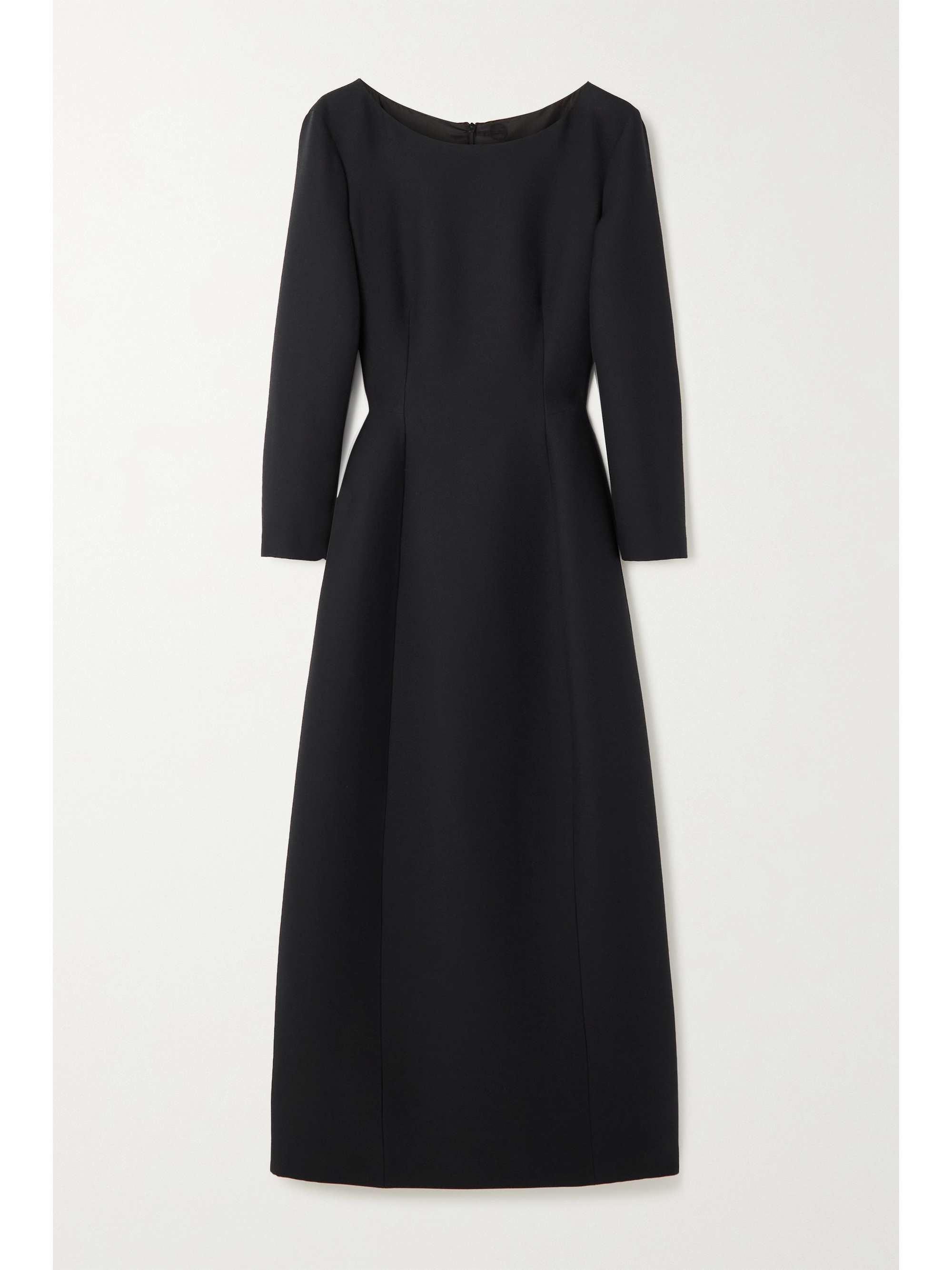 Black Lilibet wool and silk-blend crepe midi dress | THE ROW | NET-A-PORTER