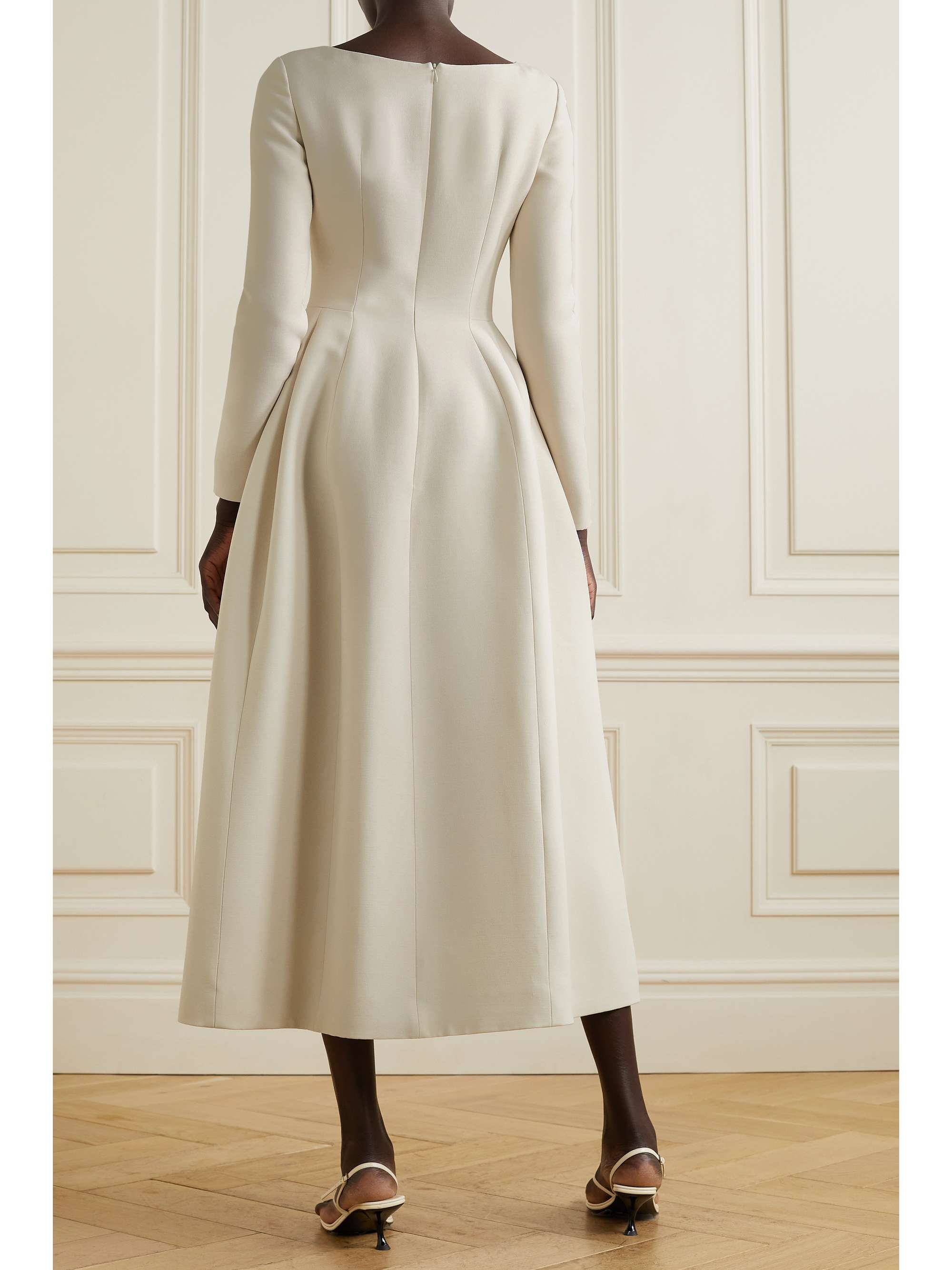 THE ROW Lilibet wool and silk-blend crepe midi dress