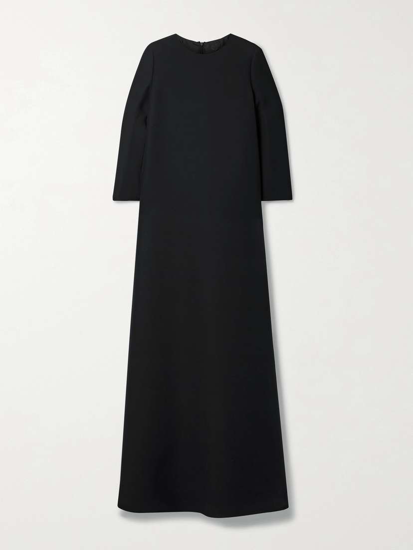 The Row Stefos Wool And Silk-blend Crepe Gown