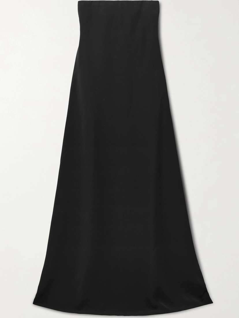 The Row Pau Strapless Silk-cady Gown