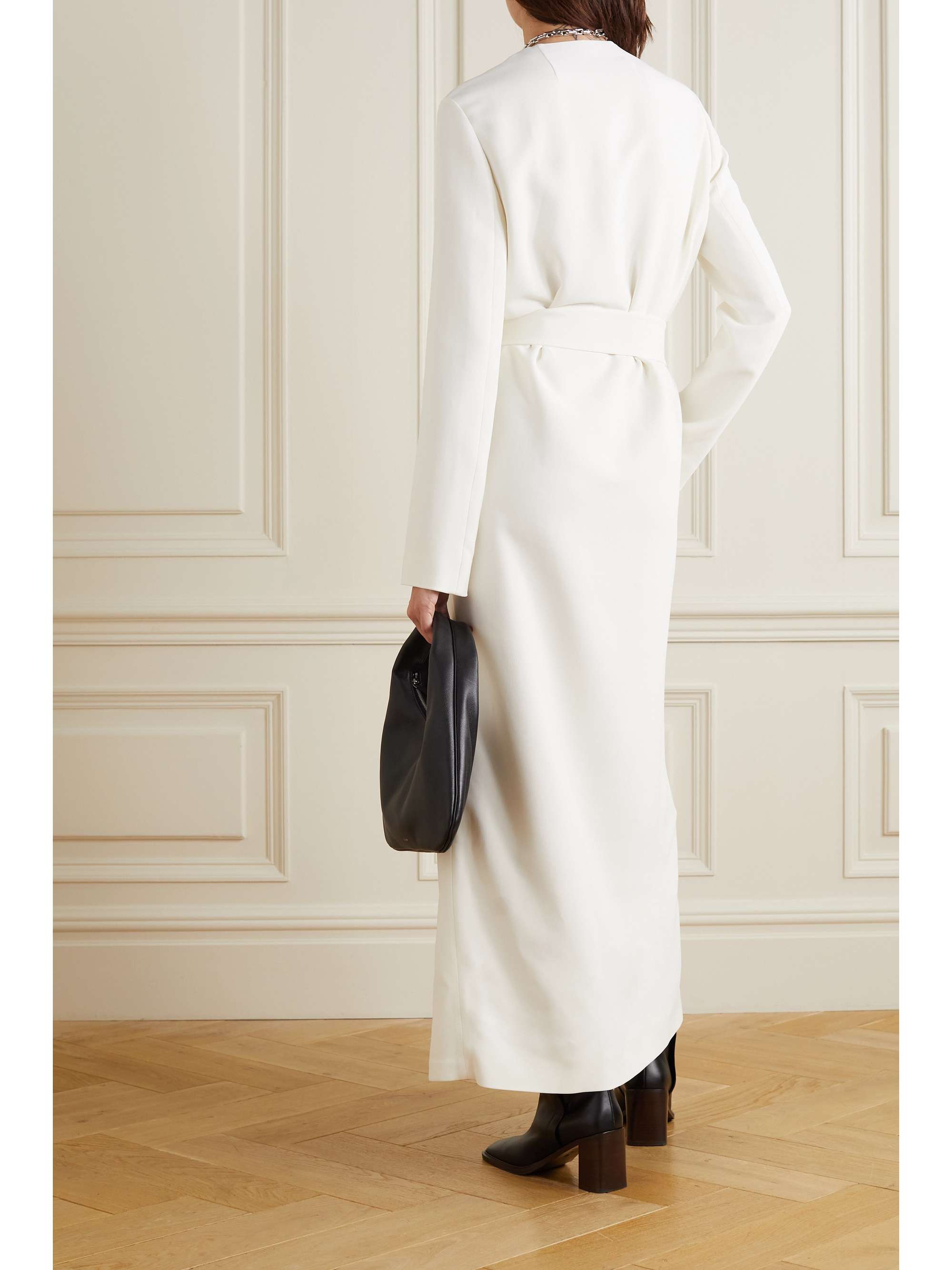 THE ROW Paycen belted stretch-cady coat
