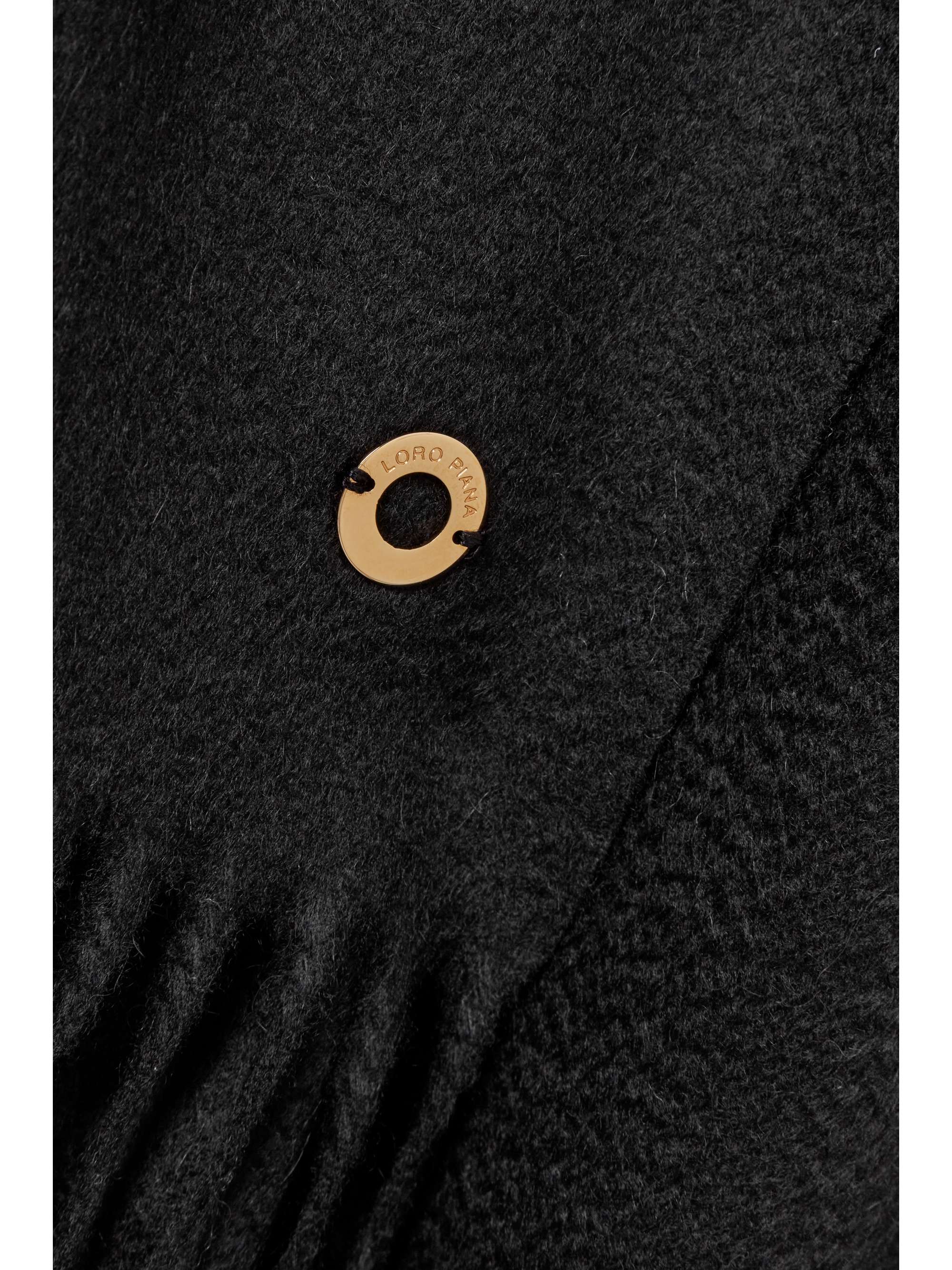 LORO PIANA Fringed cashmere scarf