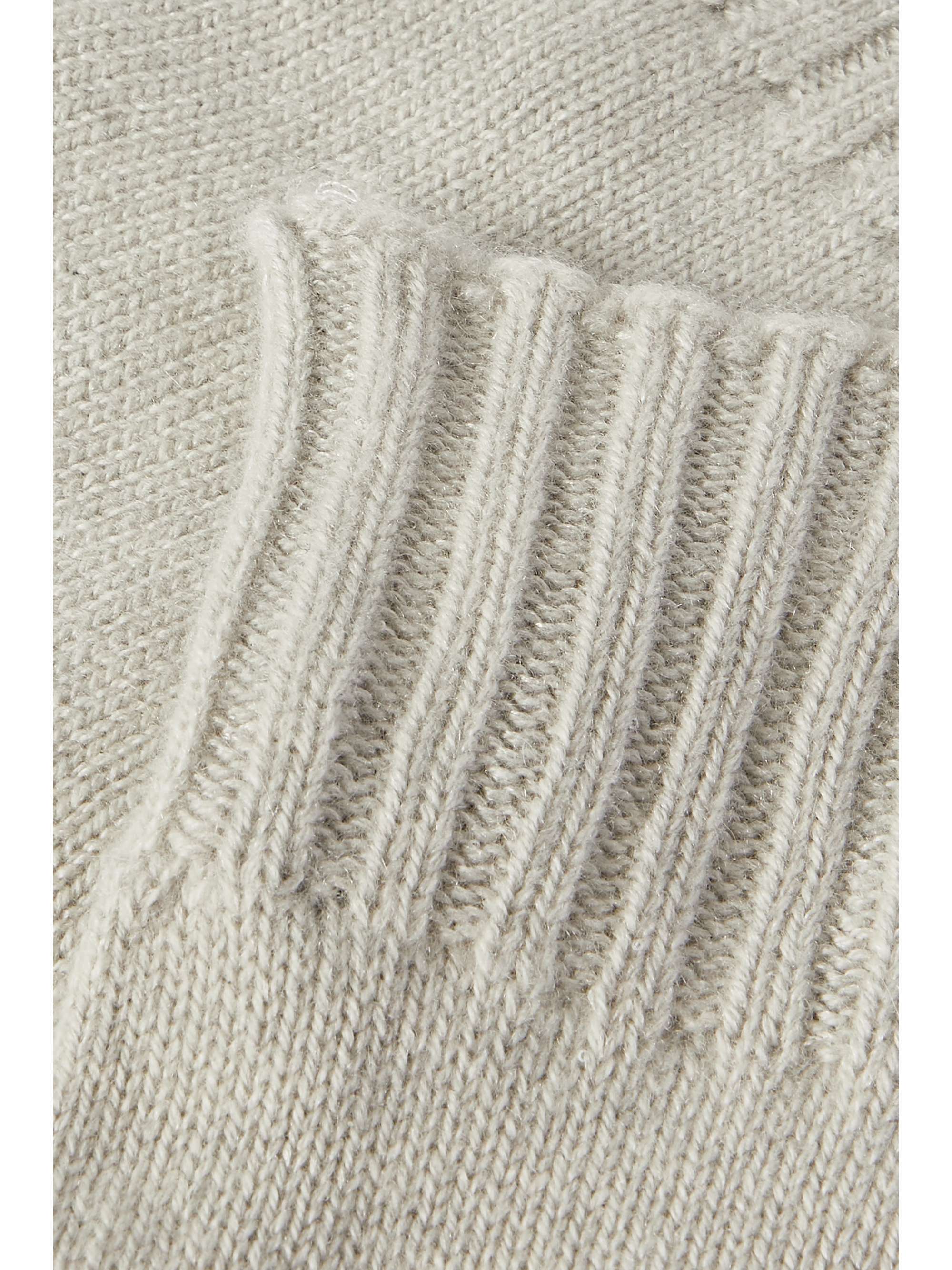 LORO PIANA Sequin-embellished cashmere-blend gloves