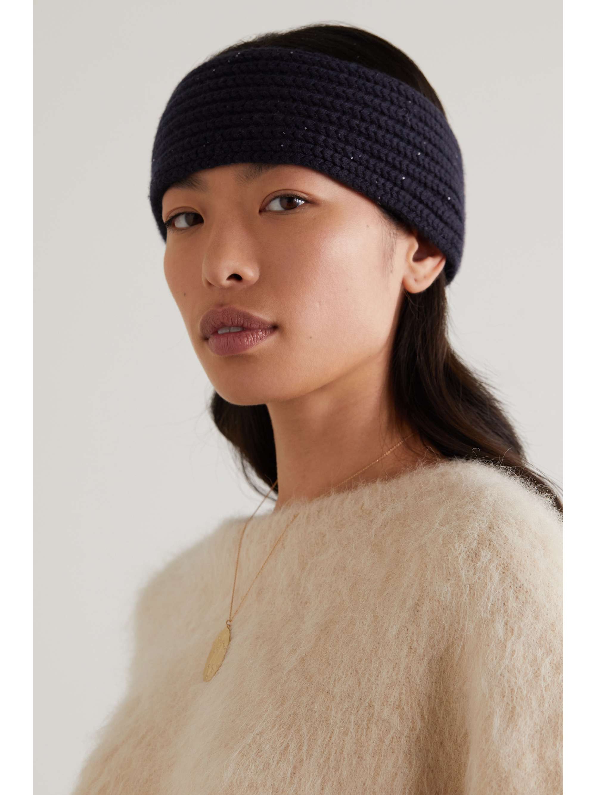 LORO PIANA Ribbed cashmere-blend headband