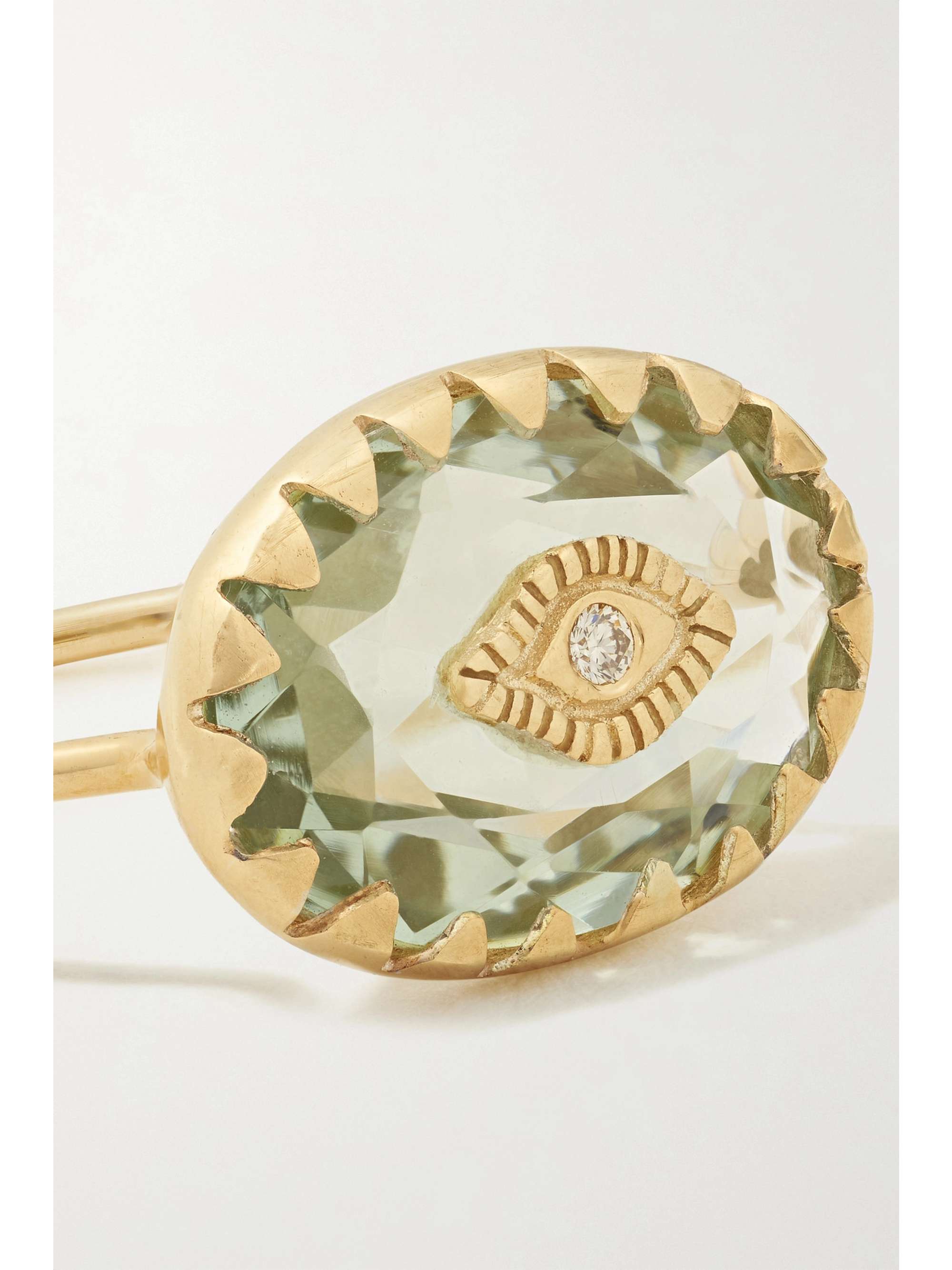 PASCALE MONVOISIN Souad 9-karat gold, labradorite and diamond ring