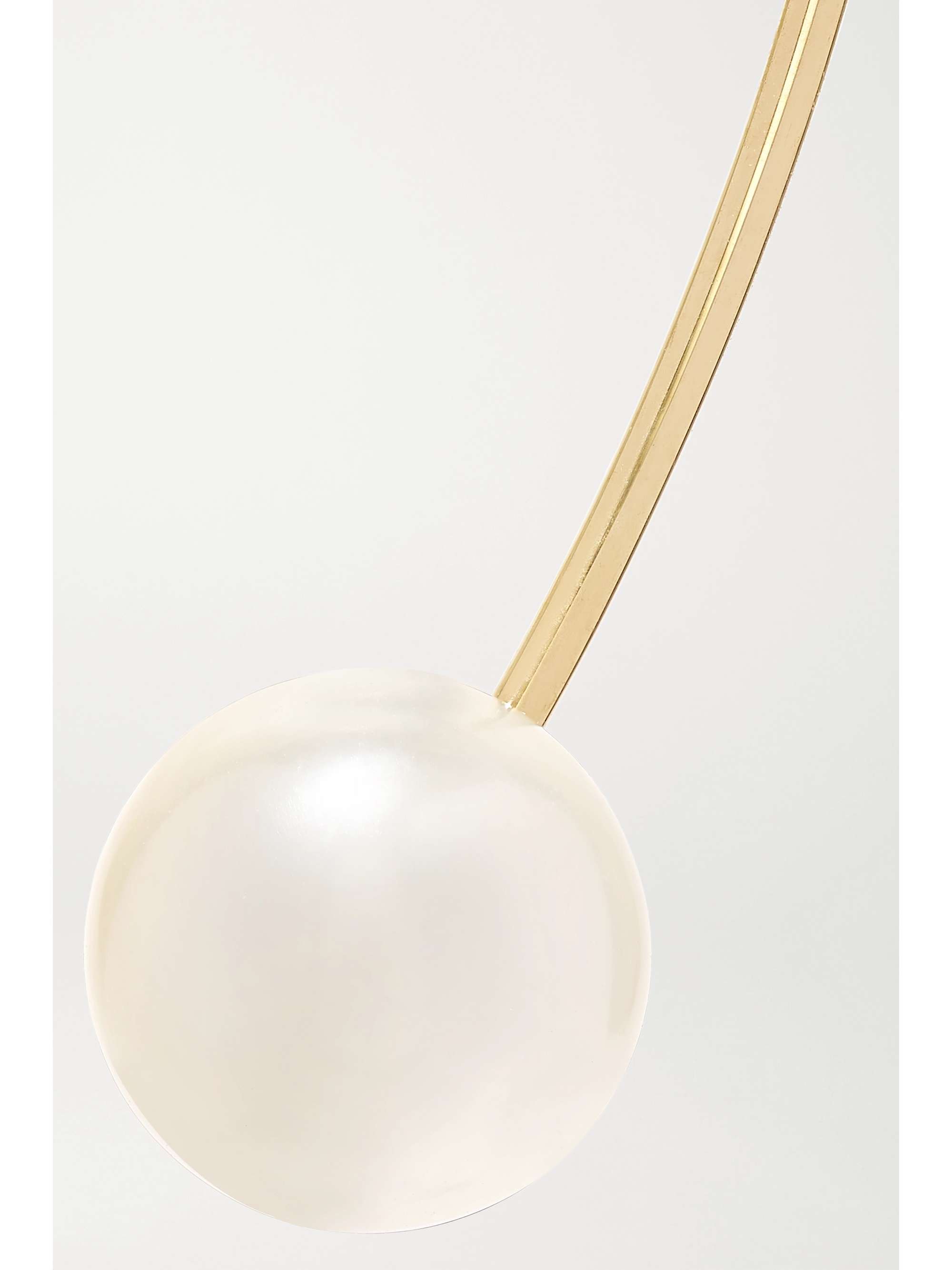 SOPHIE BILLE BRAHE Elipse 14-karat gold pearl single earring
