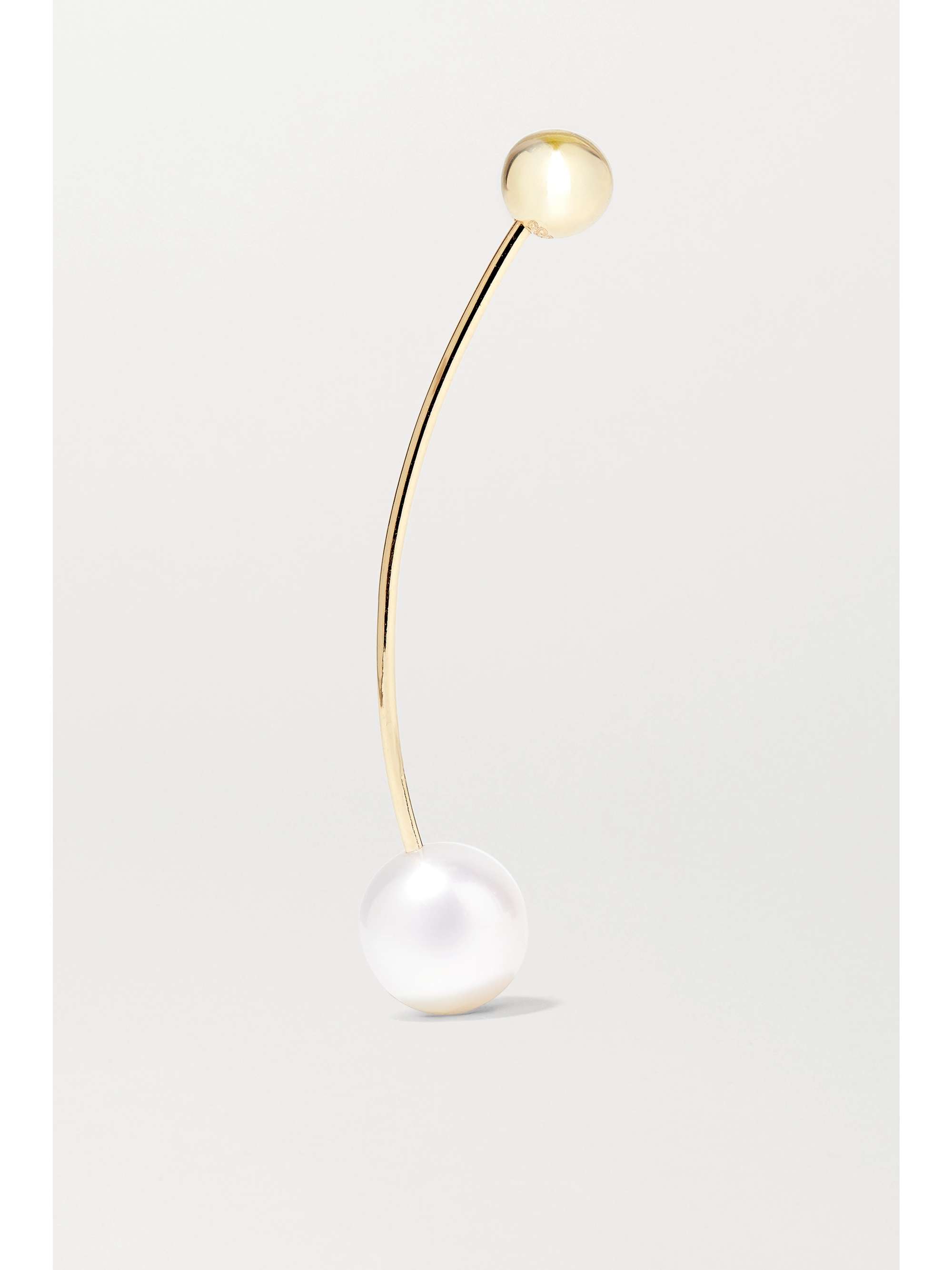 SOPHIE BILLE BRAHE Elipse 14-karat gold pearl single earring