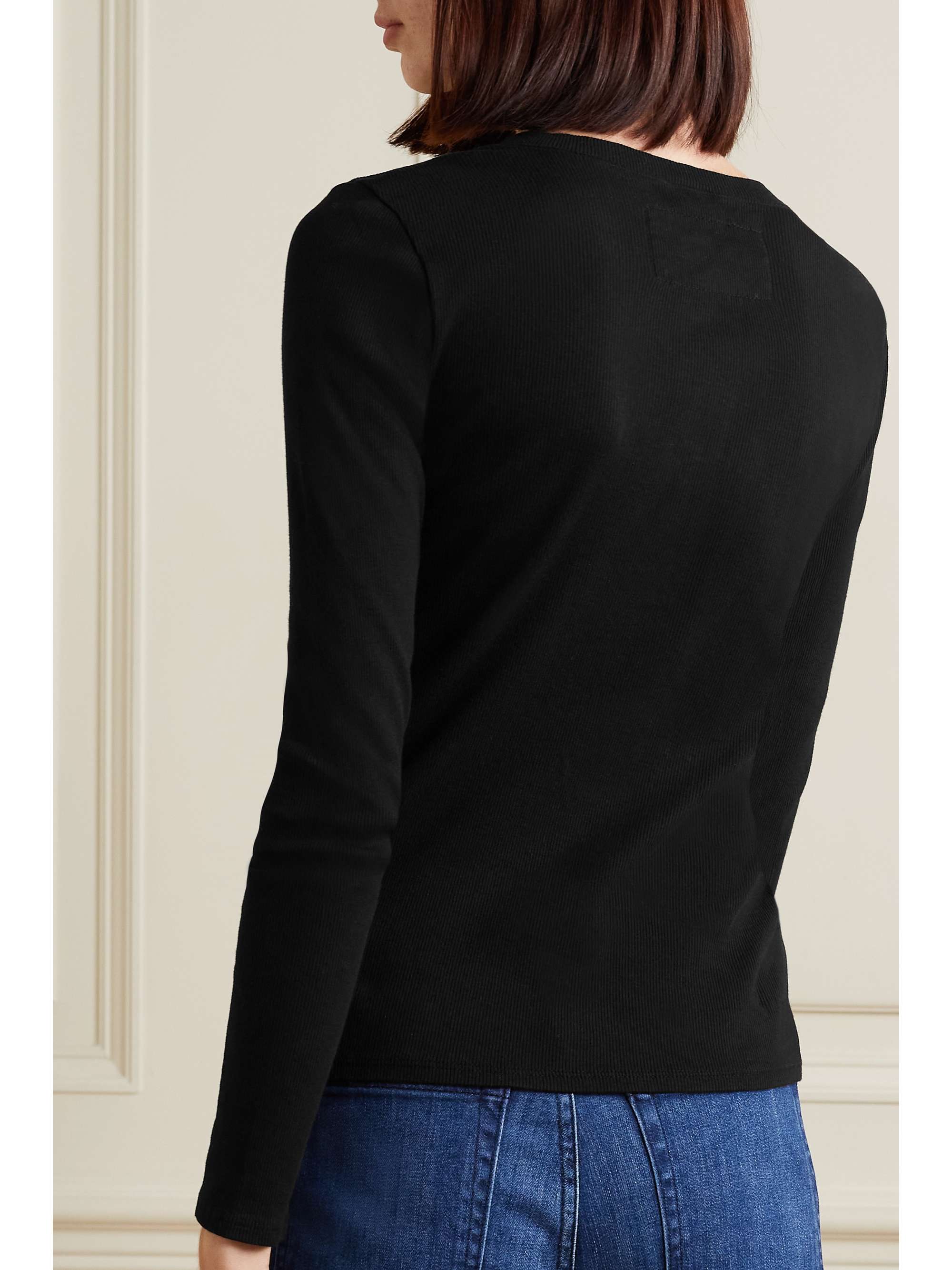 NILI LOTAN Jordan ribbed cotton-jersey top