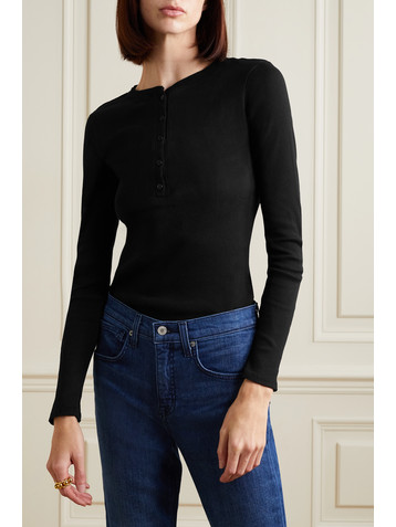 Nili Lotan Jordan ribbed cotton-jersey top
