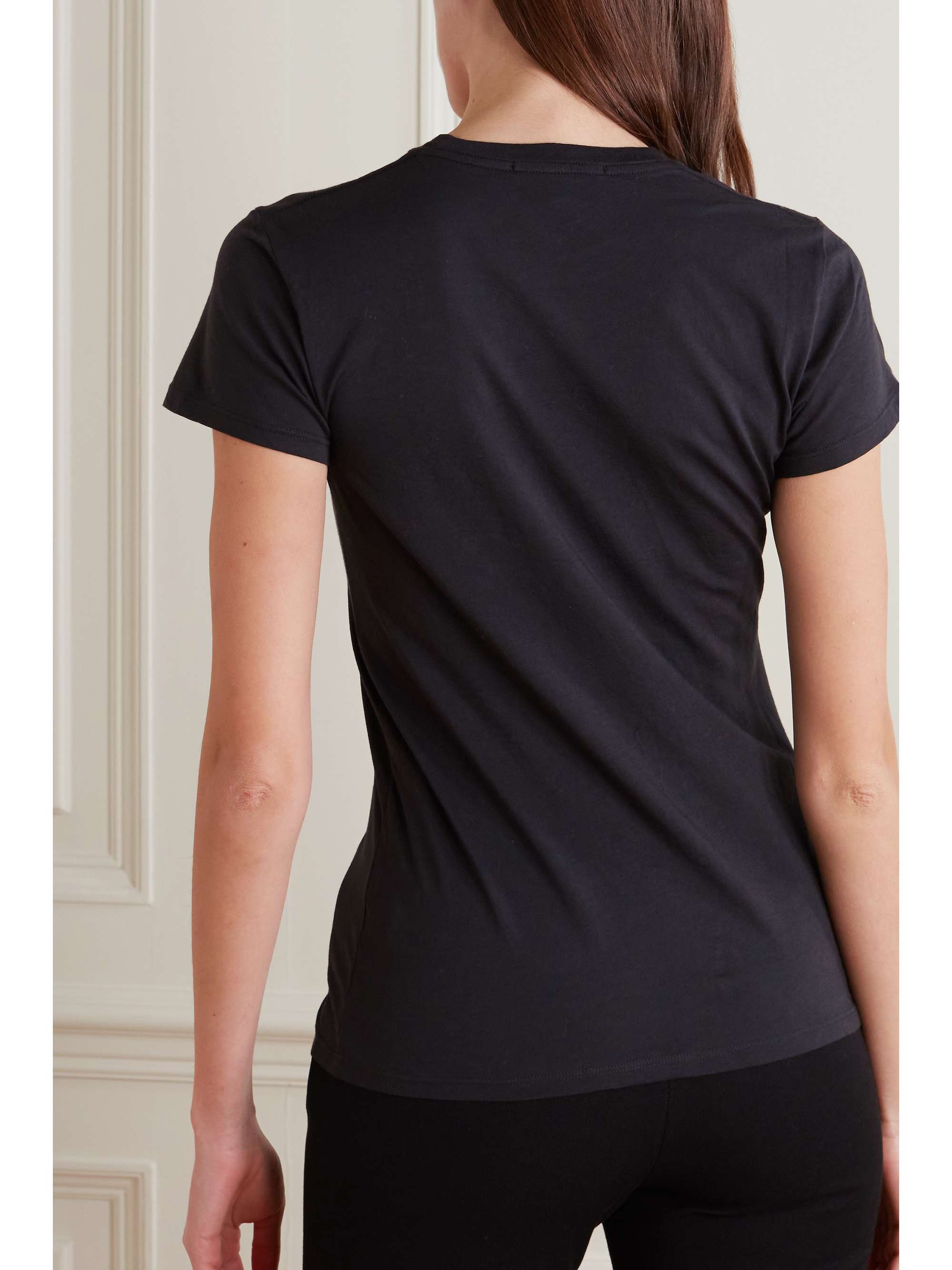 NILI LOTAN Lana striped cotton-jersey T-shirt