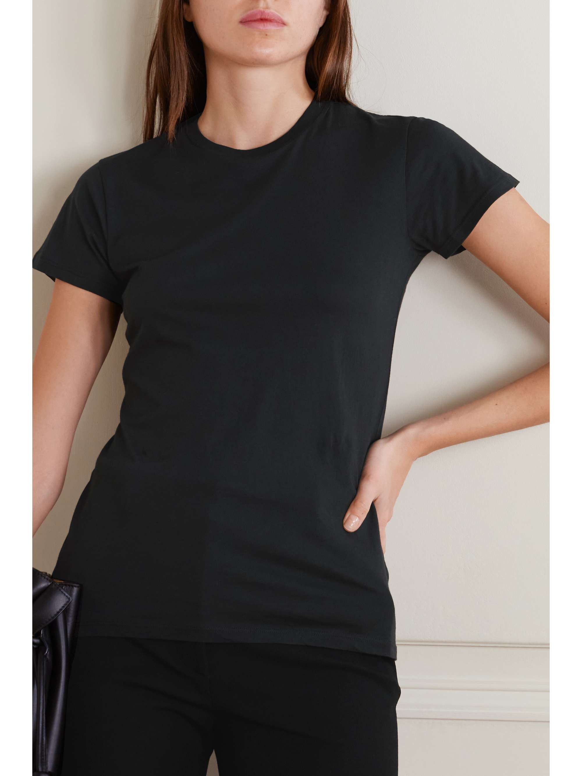 NILI LOTAN Lana striped cotton-jersey T-shirt