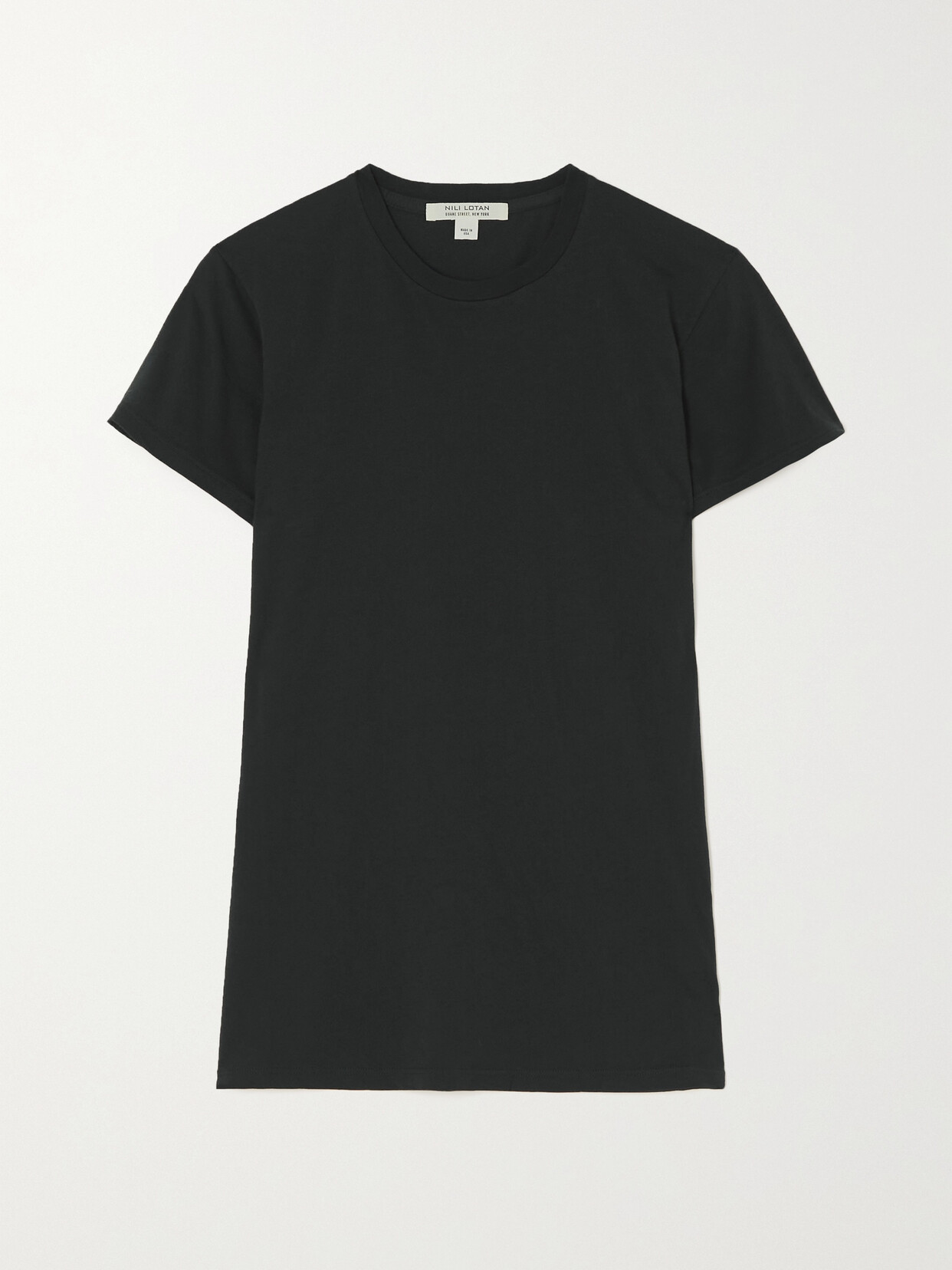 Shop Nili Lotan Lana Supima Cotton-jersey T-shirt In Black