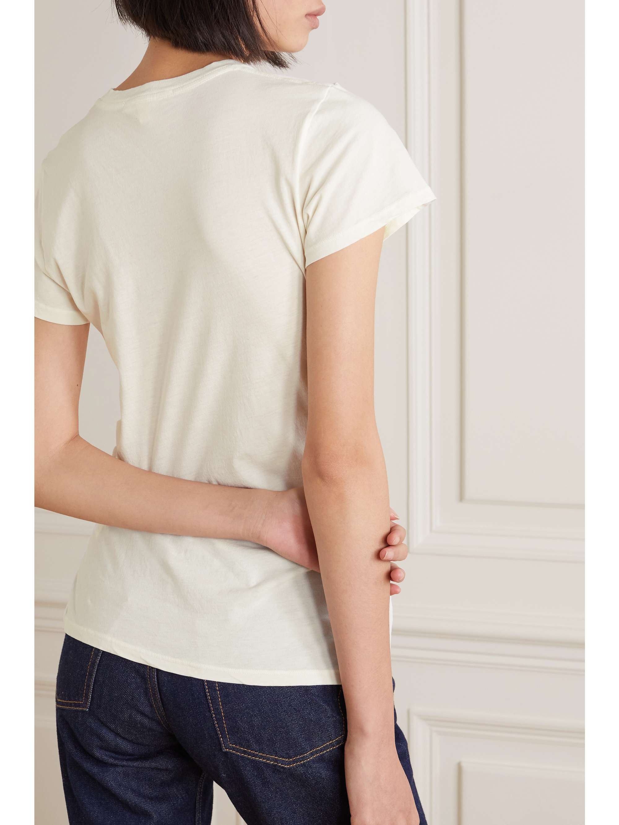 NILI LOTAN Lana striped cotton-jersey T-shirt