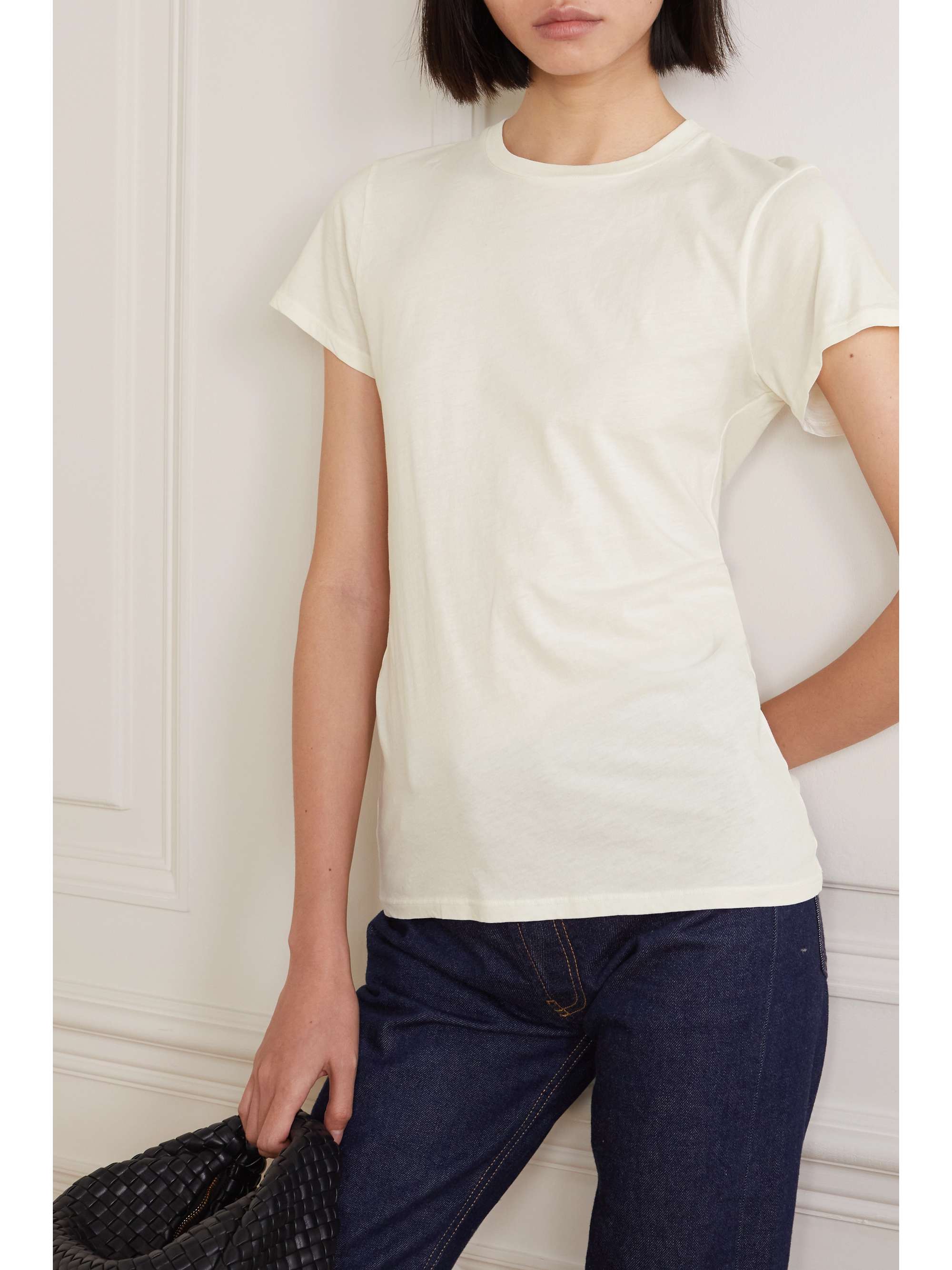 NILI LOTAN Lana striped cotton-jersey T-shirt