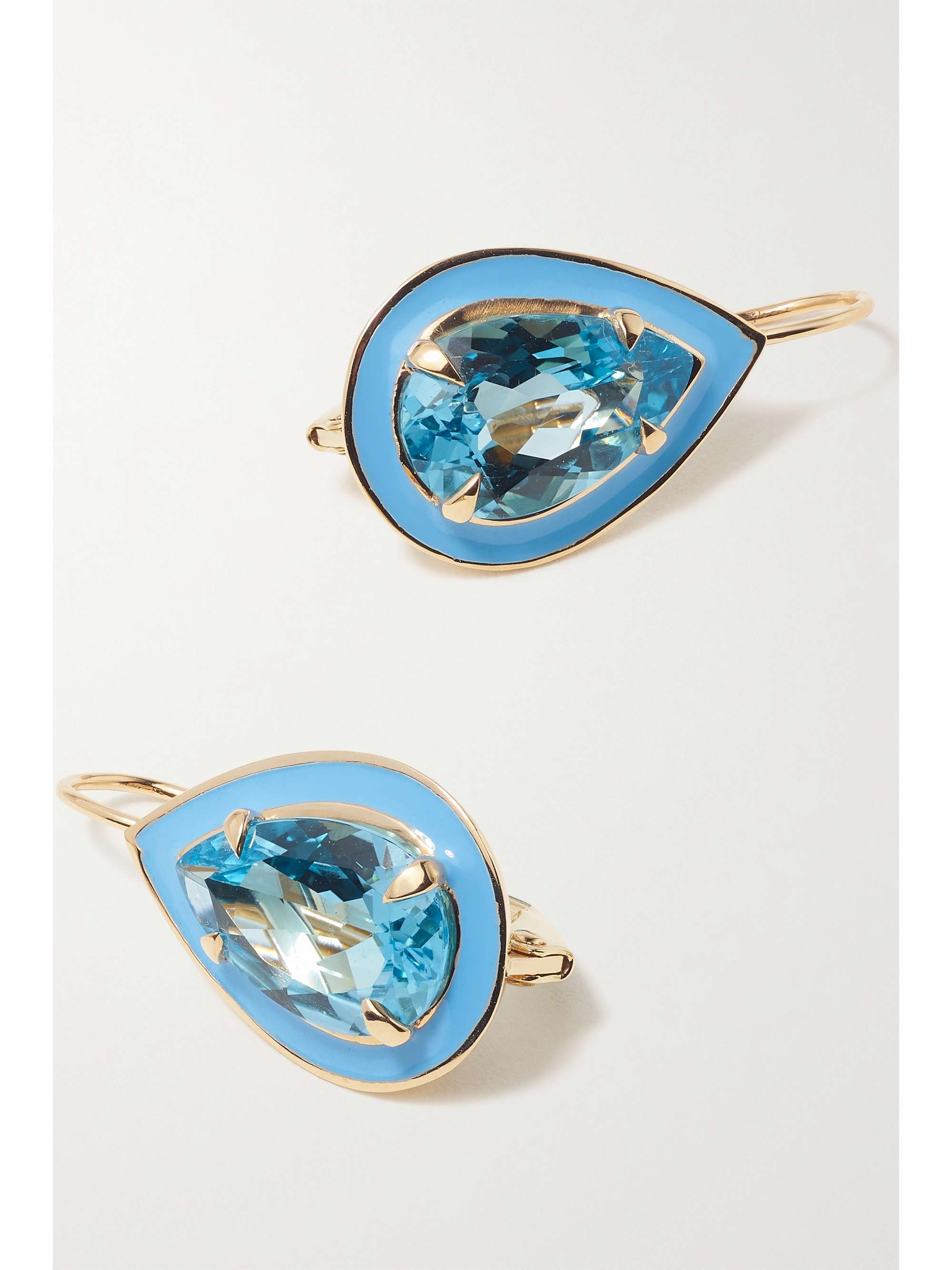 ALISON LOU Boucles d'oreilles en or 14 carats (585/1000), améthystes et émail