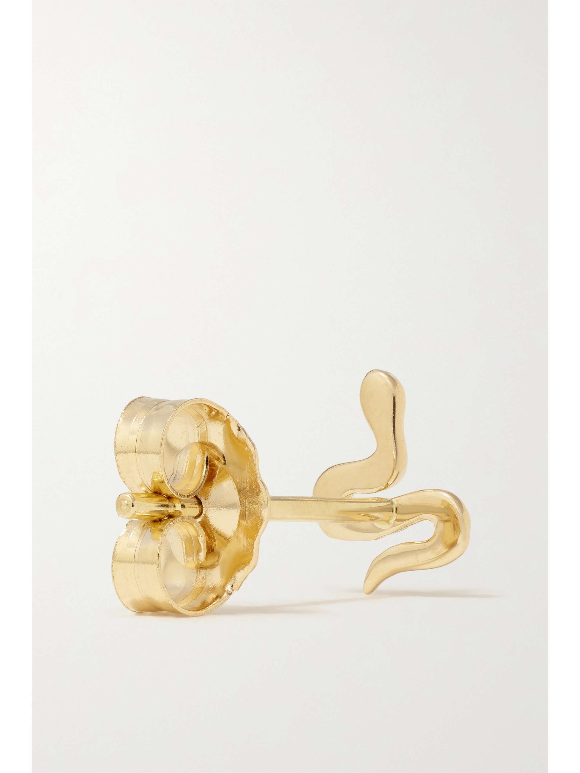 ALISON LOU Boucle d'oreille unique en or 14 carats (585/1000) et émail Snake