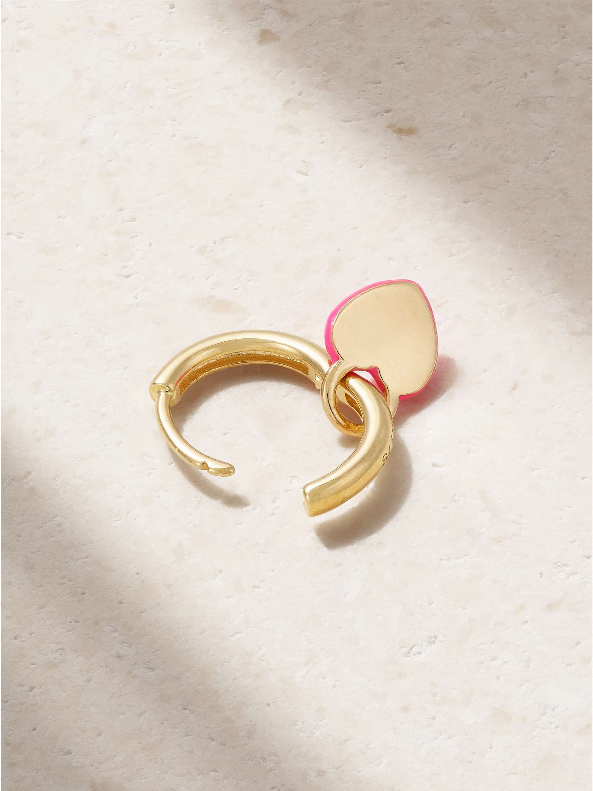 ALISON LOU Boucle d'oreille unique en or 14 carats (585/1000), topaze et émail Pear Cocktail