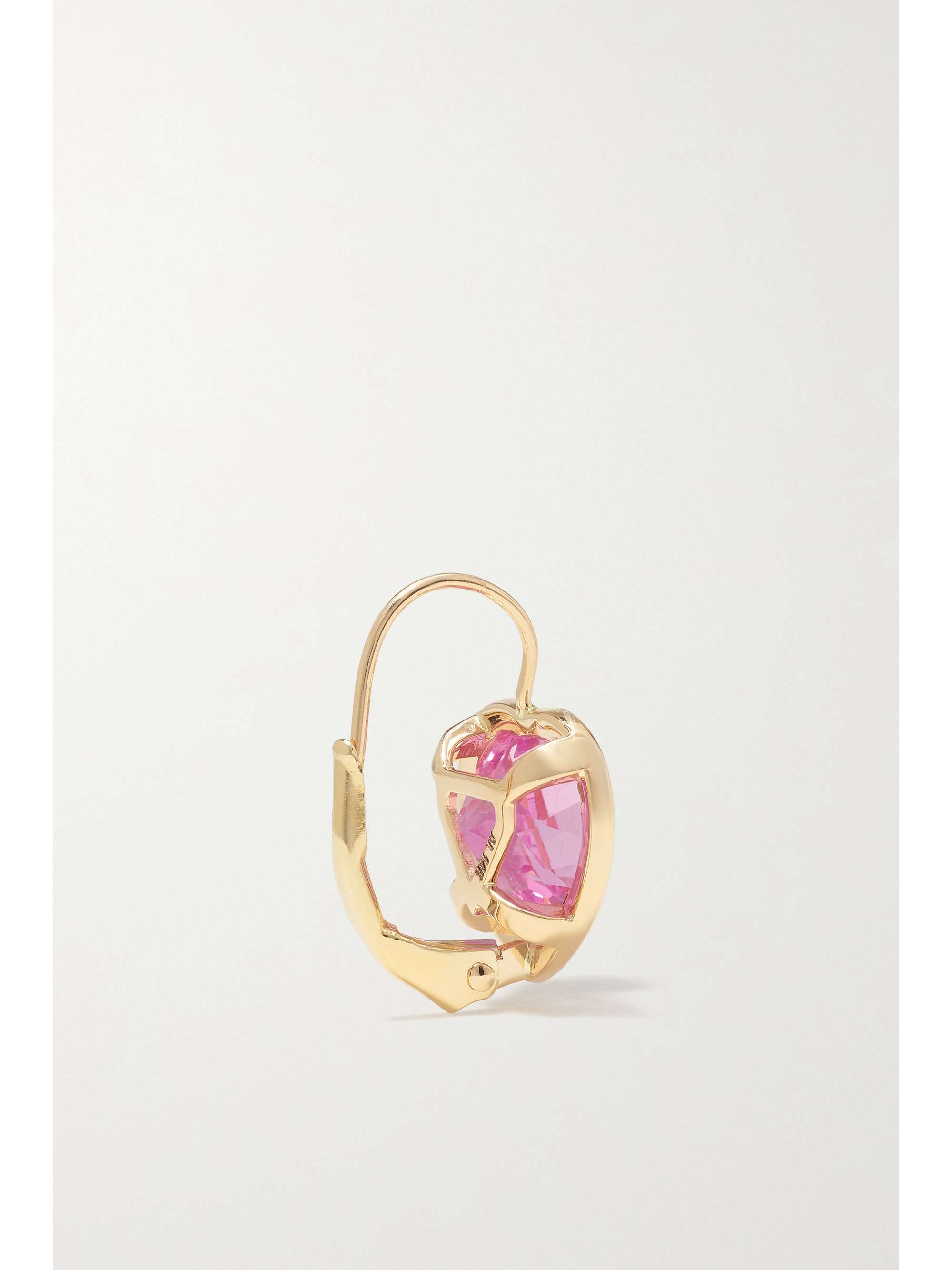 ALISON LOU 14-karat gold, sapphire and enamel earrings