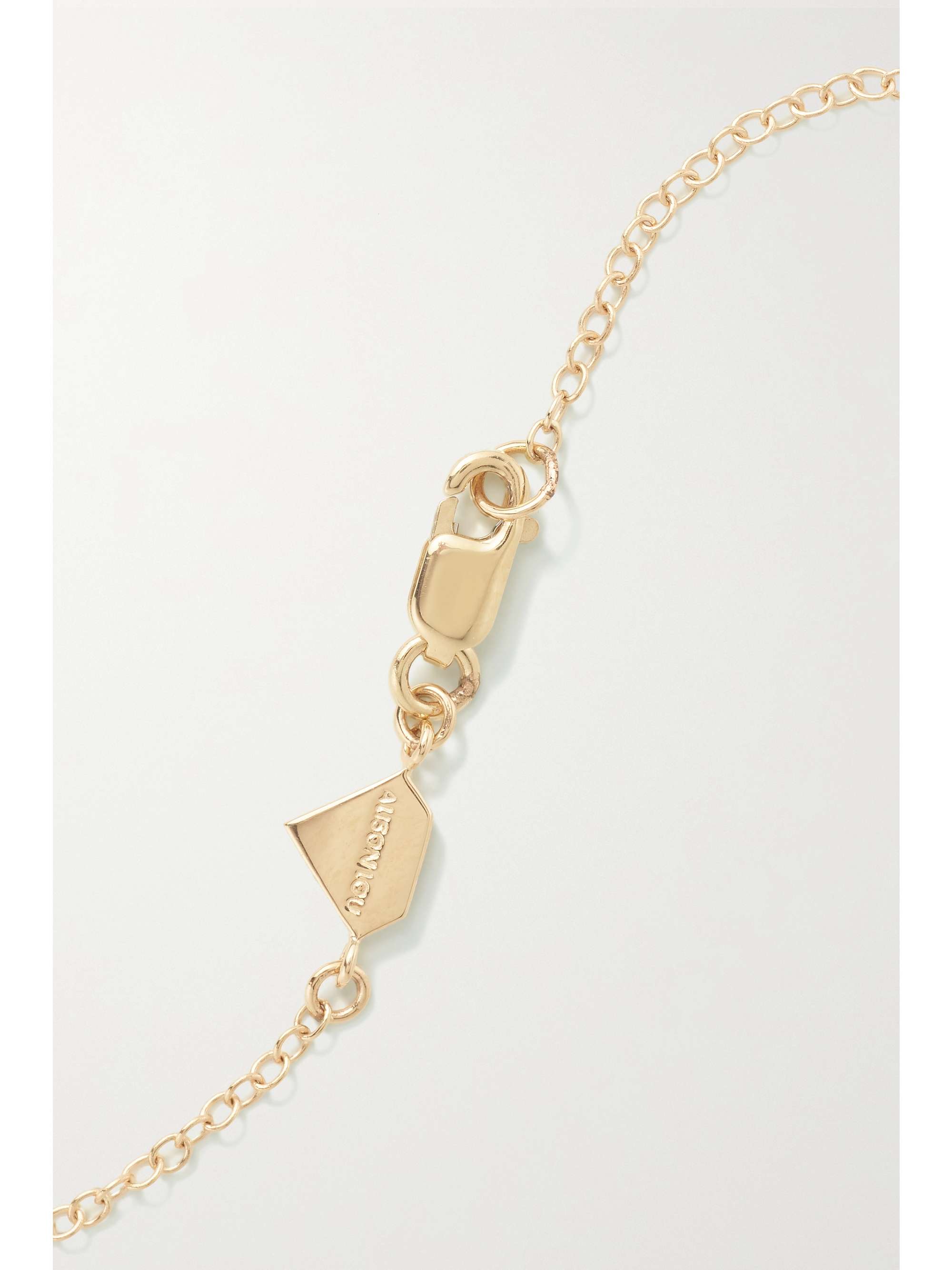ALISON LOU Evil Eye 14-karat gold, enamel and diamond bracelet