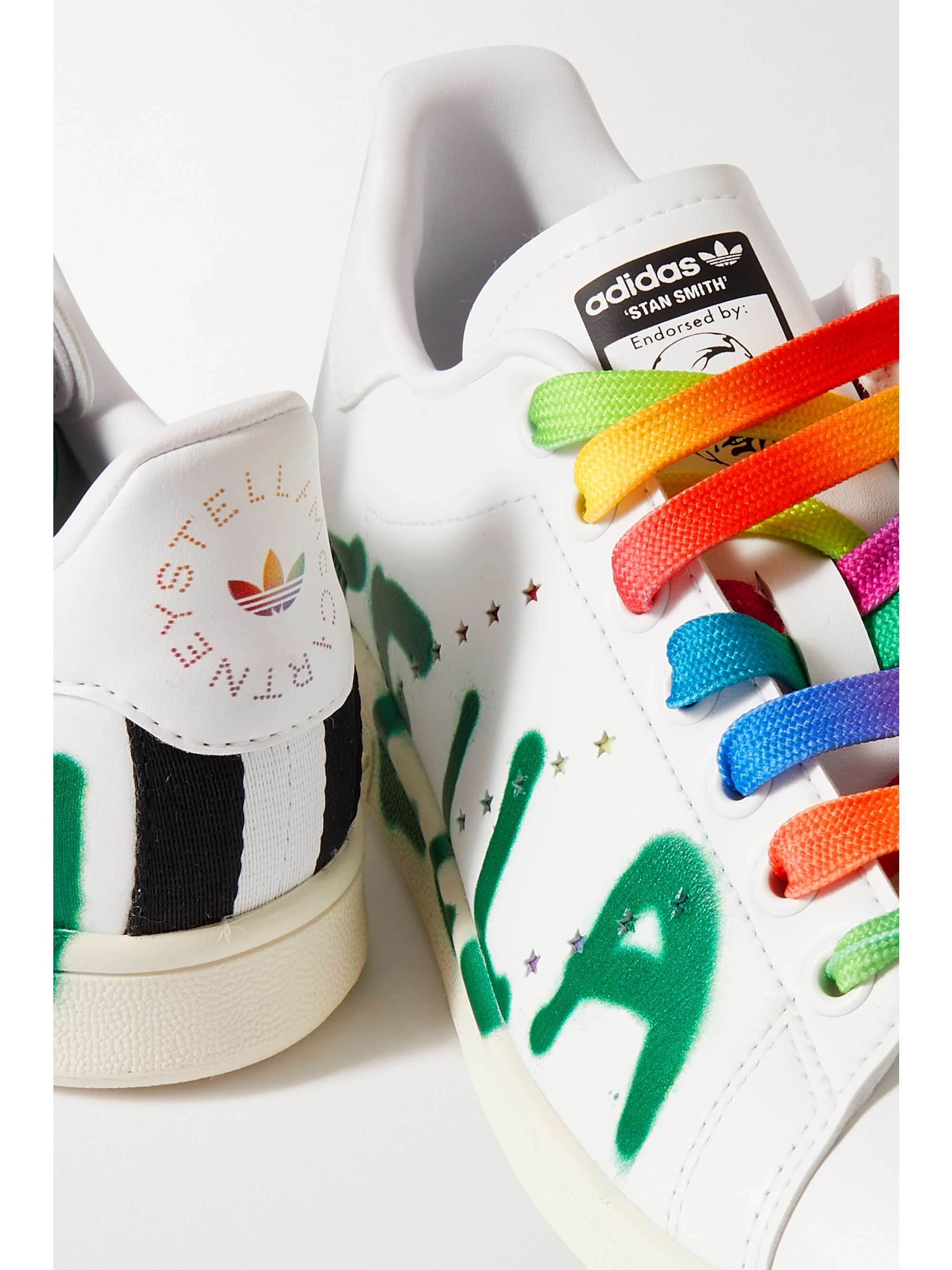 format Beloved Tilsætningsstof STELLA MCCARTNEY + Ed Curtis + adidas Originals Stan Smith printed vegan  leather sneakers | NET-A-PORTER