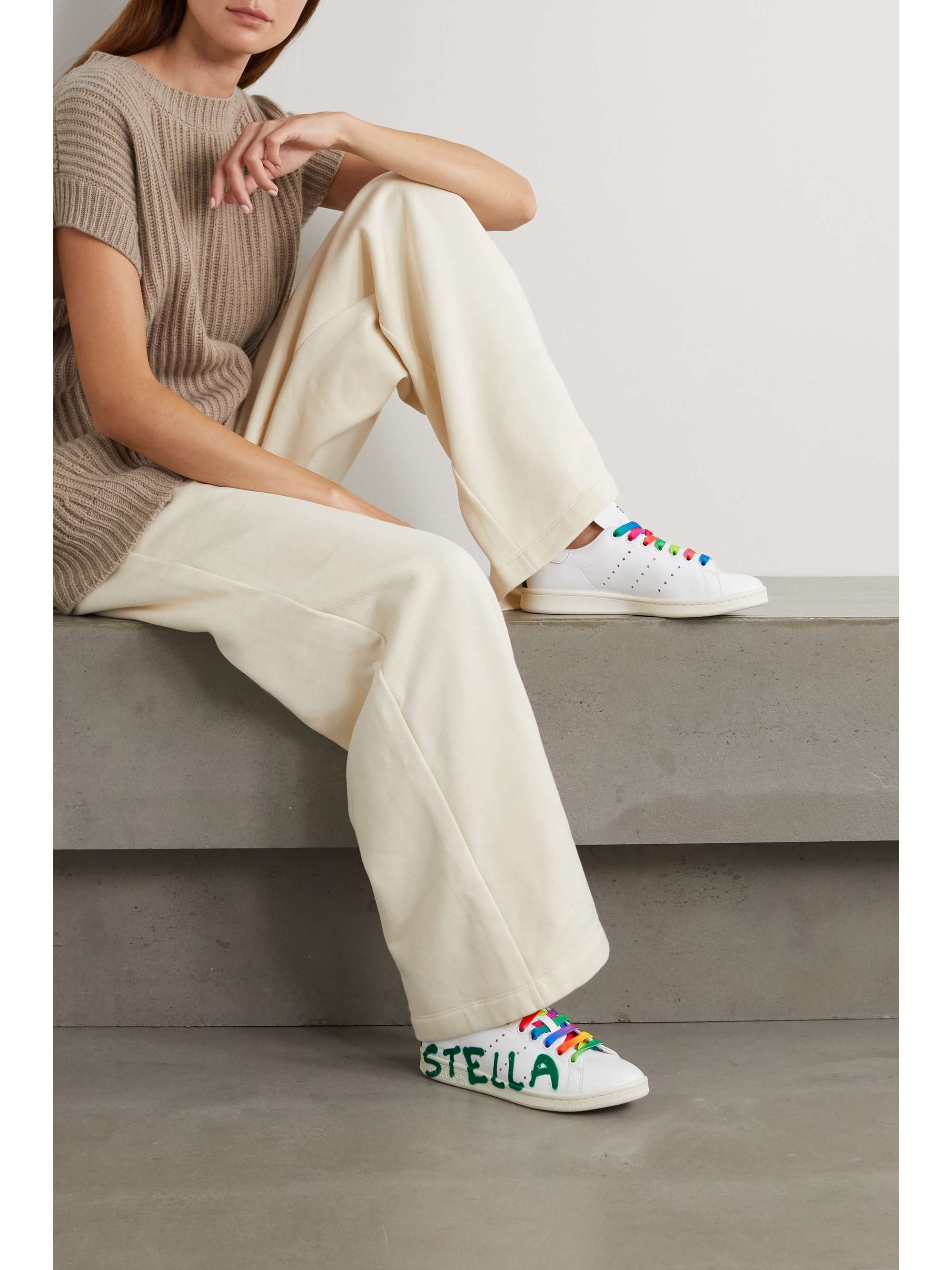 MCCARTNEY Ed Curtis + adidas Originals Stan Smith vegan leather sneakers | NET-A-PORTER