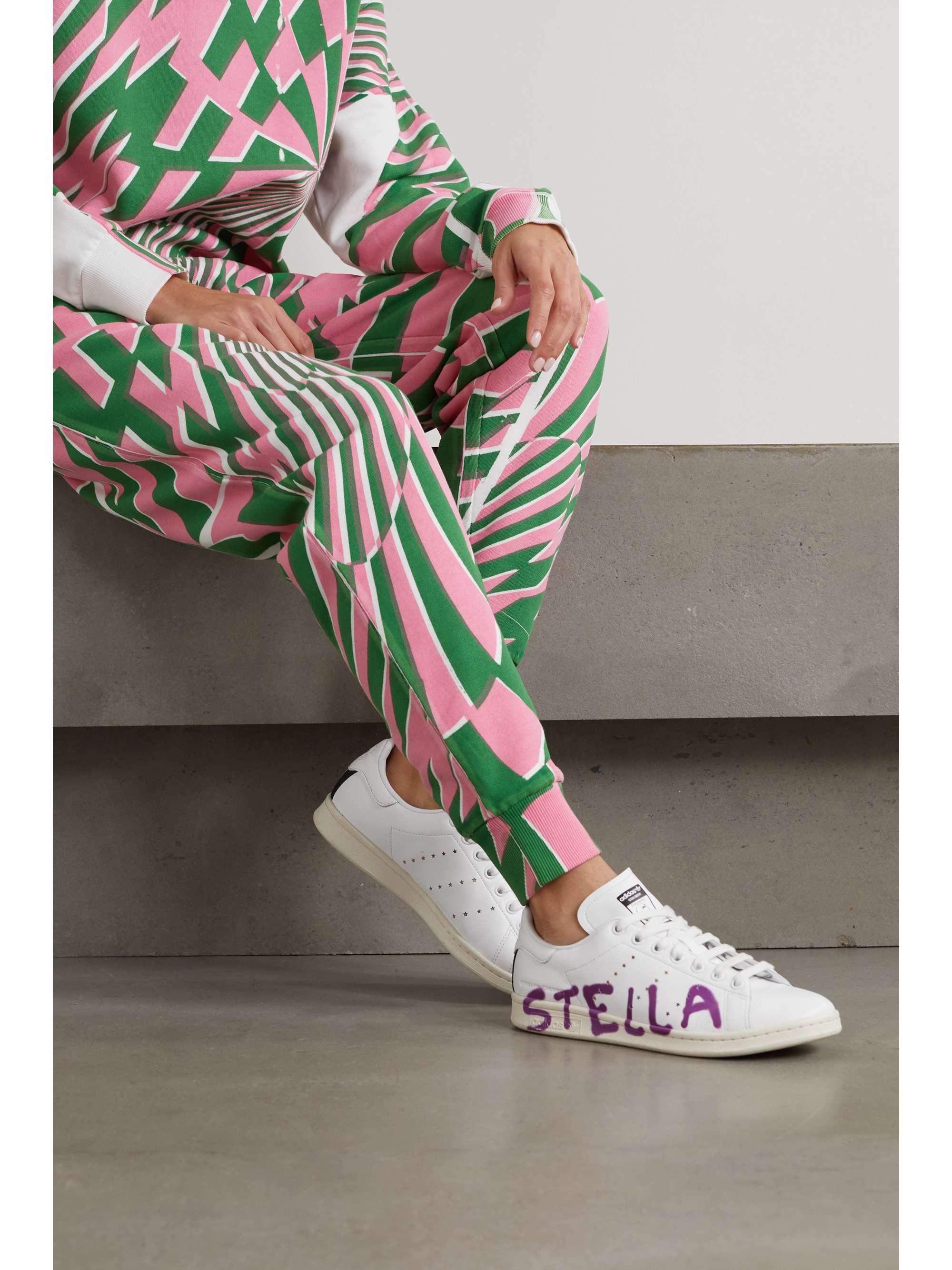 STELLA MCCARTNEY + Ed Curtis + adidas Originals Stan Smith printed vegan  leather sneakers