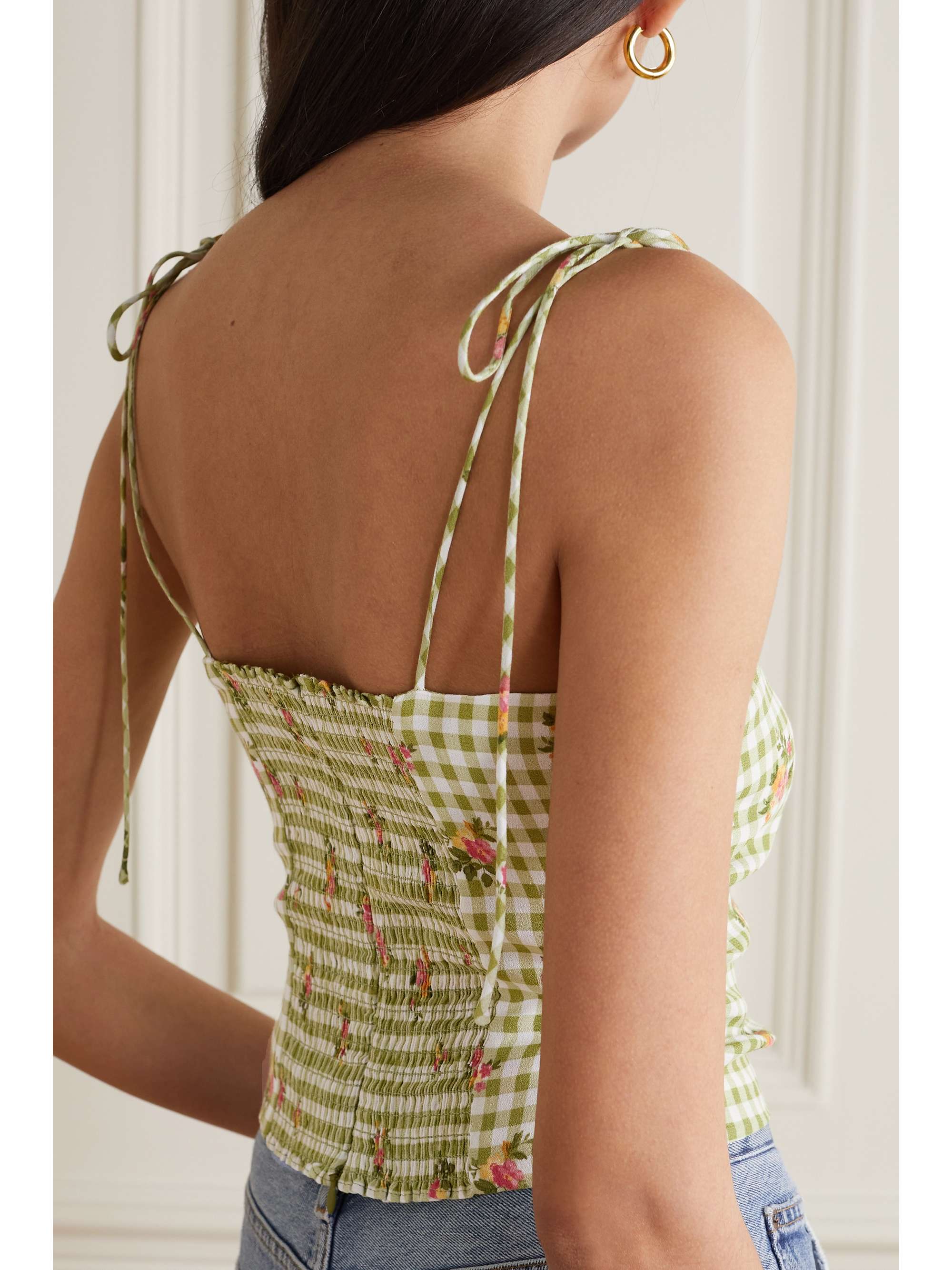 reformation gingham top