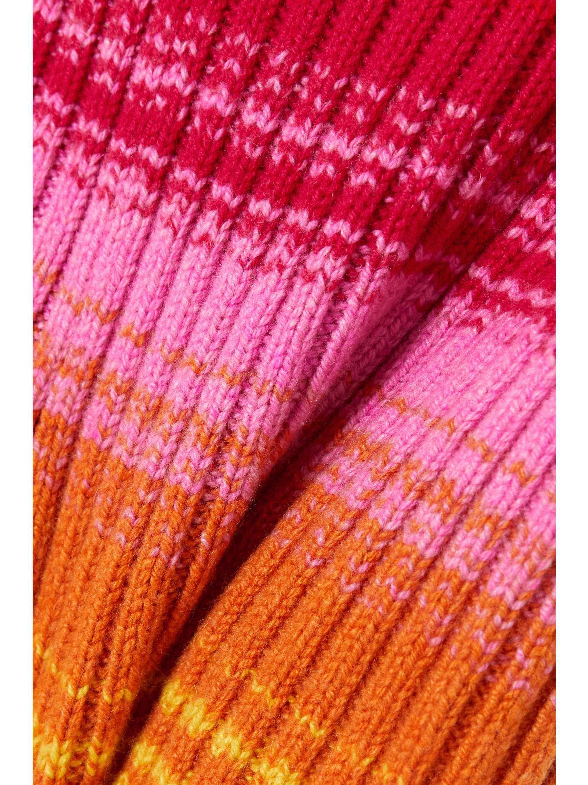 THE ELDER STATESMAN Morphe striped ribbed cashmere shorts