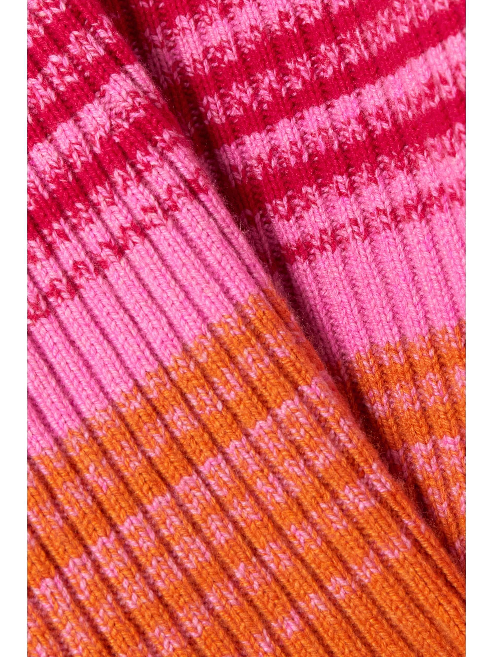 THE ELDER STATESMAN Morphe striped ribbed cashmere cardigan