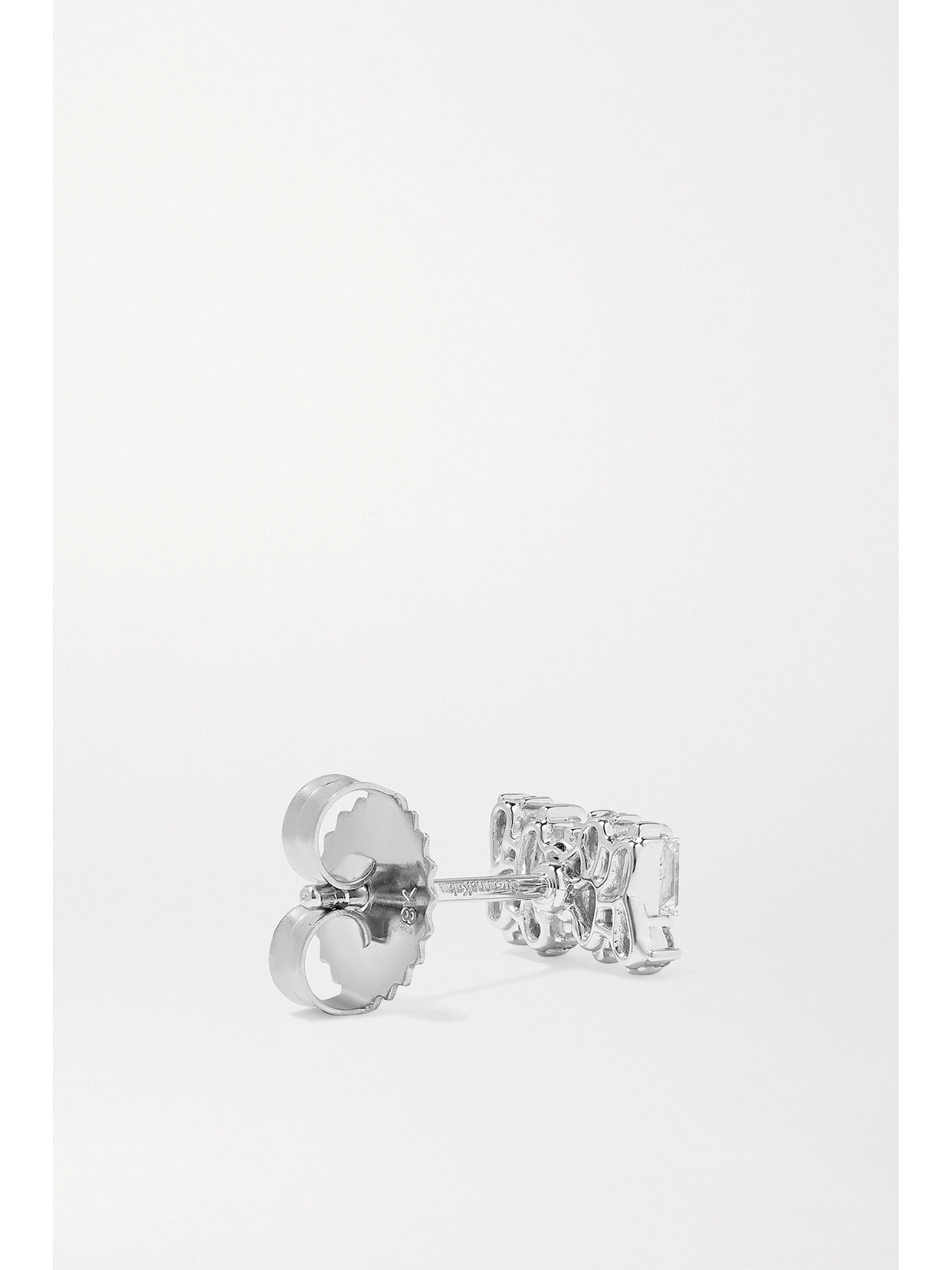 Suzanne Kalan Shimmer 18-karat White Gold Diamond Earrings In White Gold