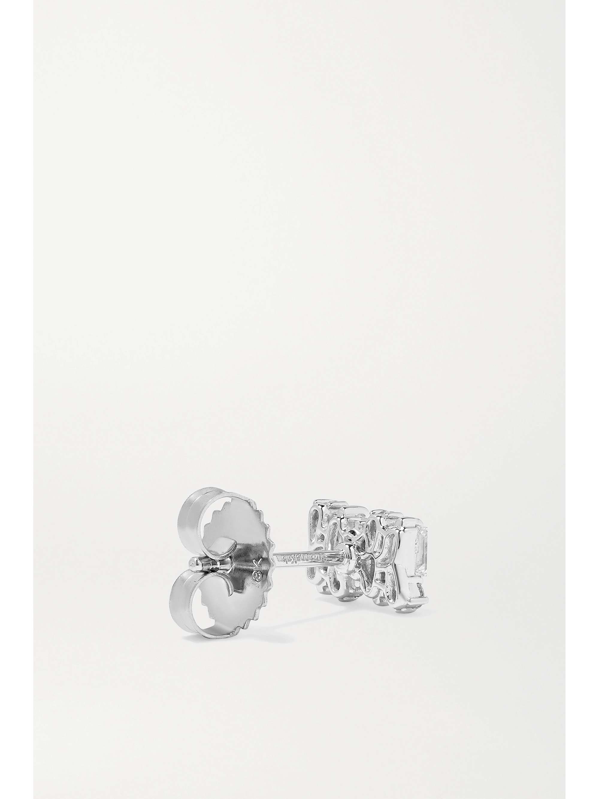 SUZANNE KALAN Shimmer 18-karat white gold diamond earrings