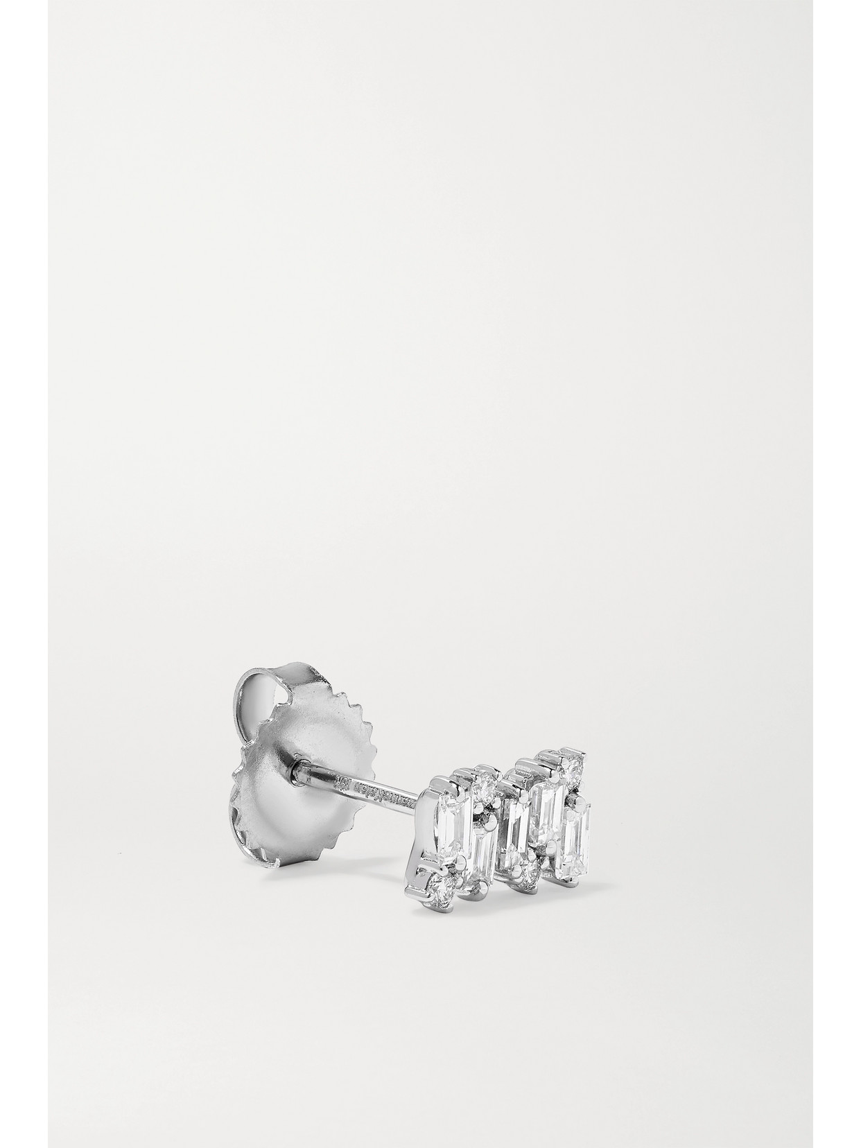 Suzanne Kalan Shimmer 18-karat White Gold Diamond Earrings In White Gold