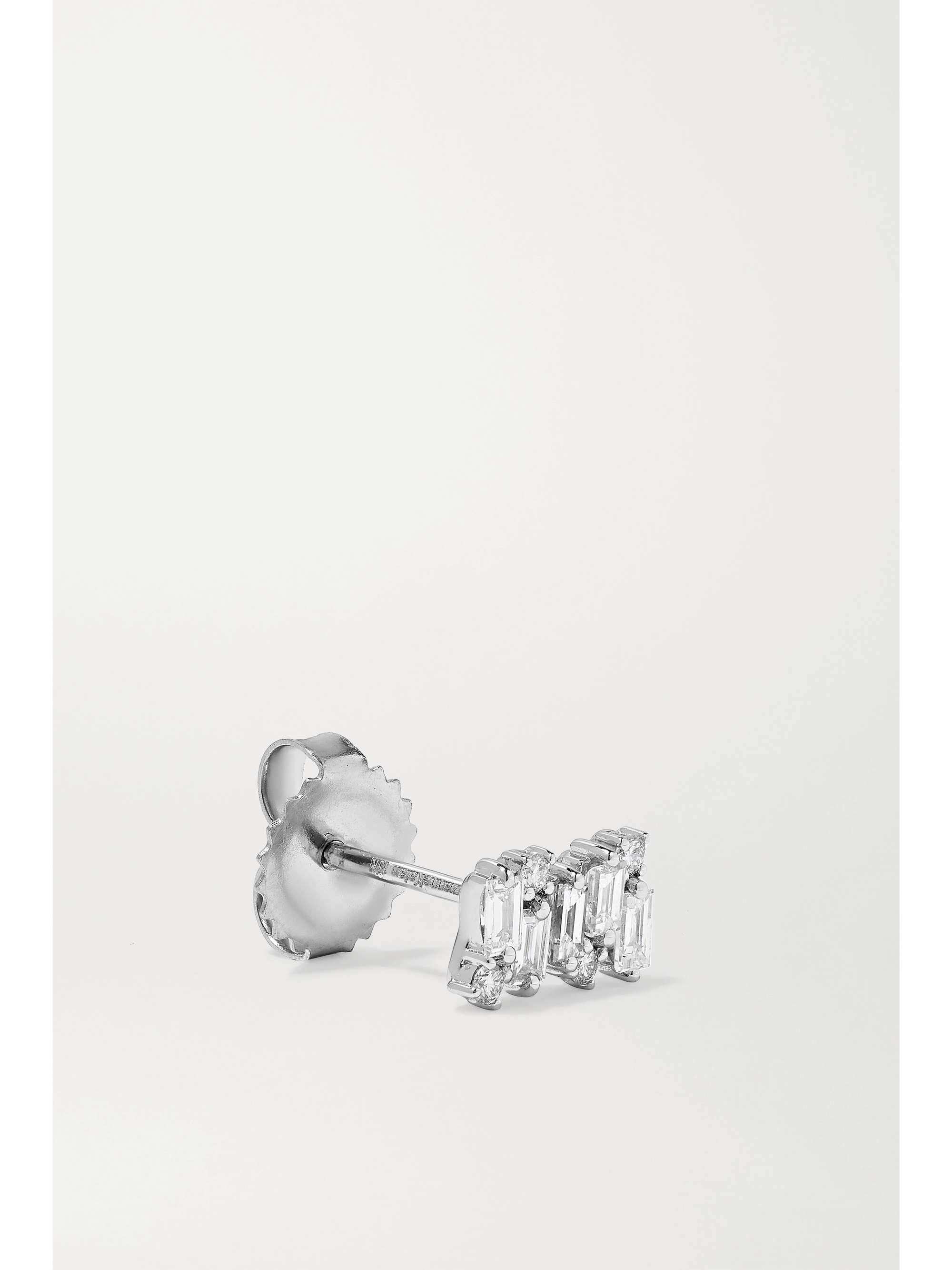 SUZANNE KALAN Shimmer 18-karat white gold diamond earrings