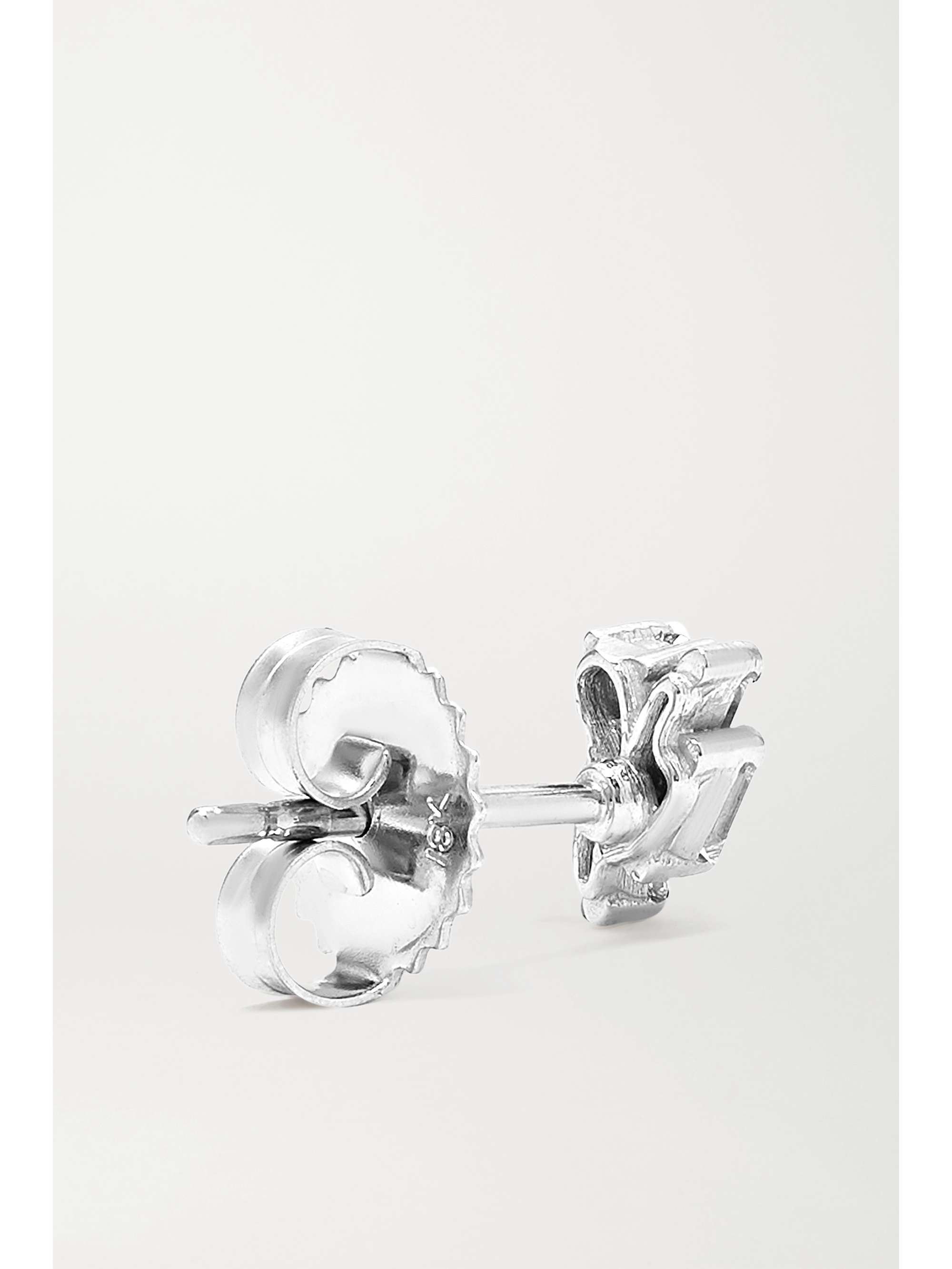 SUZANNE KALAN 18-karat white gold diamond earrings
