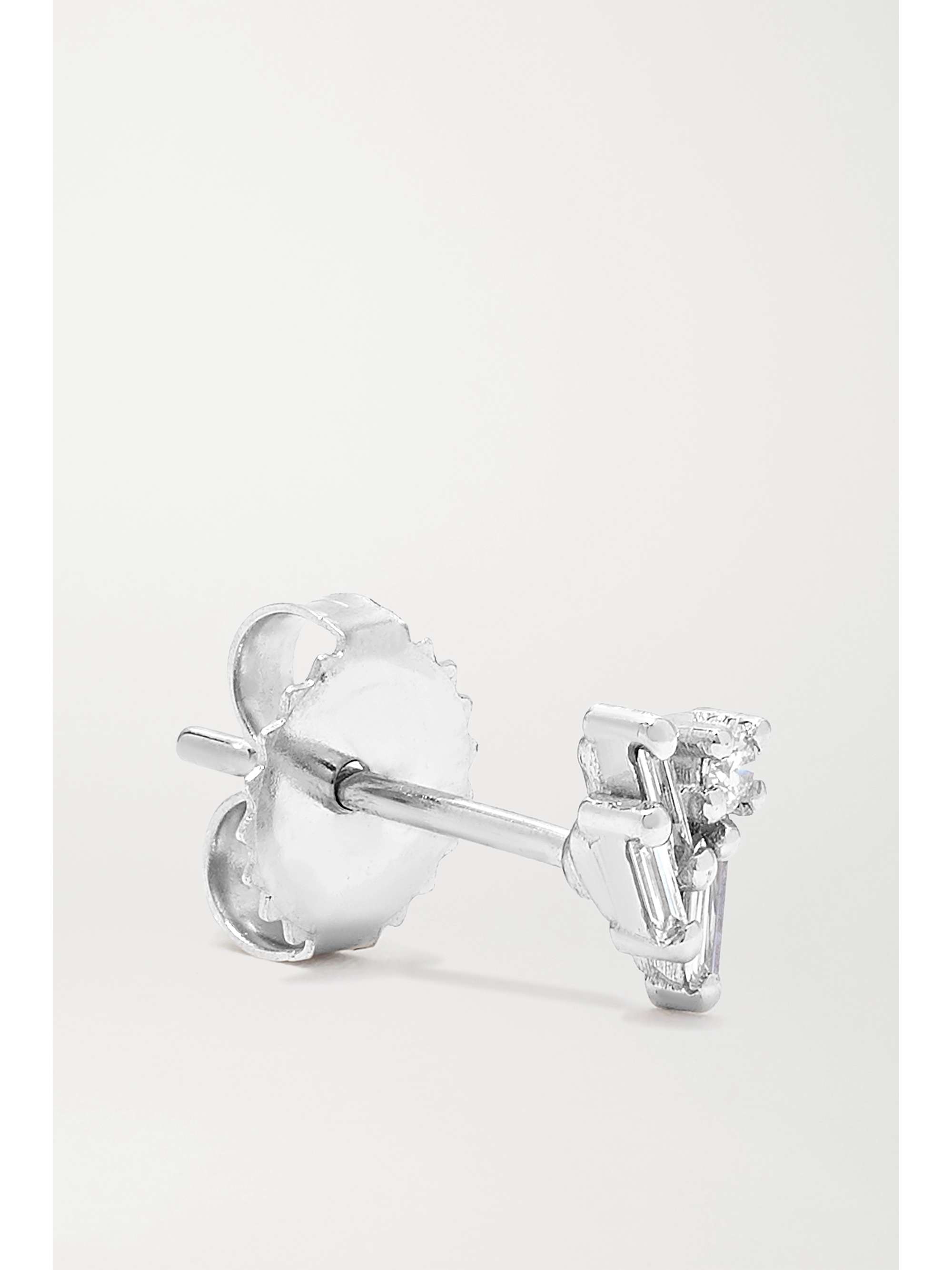 SUZANNE KALAN 18-karat white gold diamond earrings