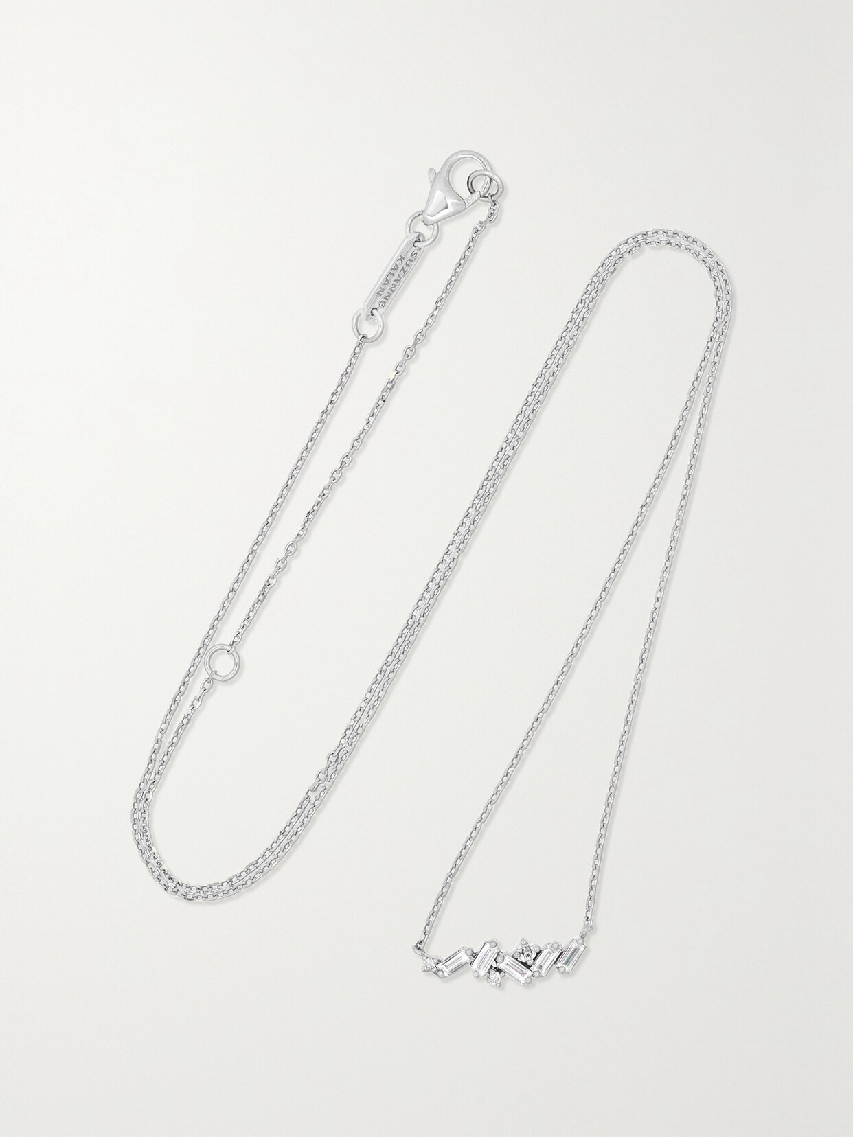 Suzanne Kalan 18-karat White Gold Diamond Necklace