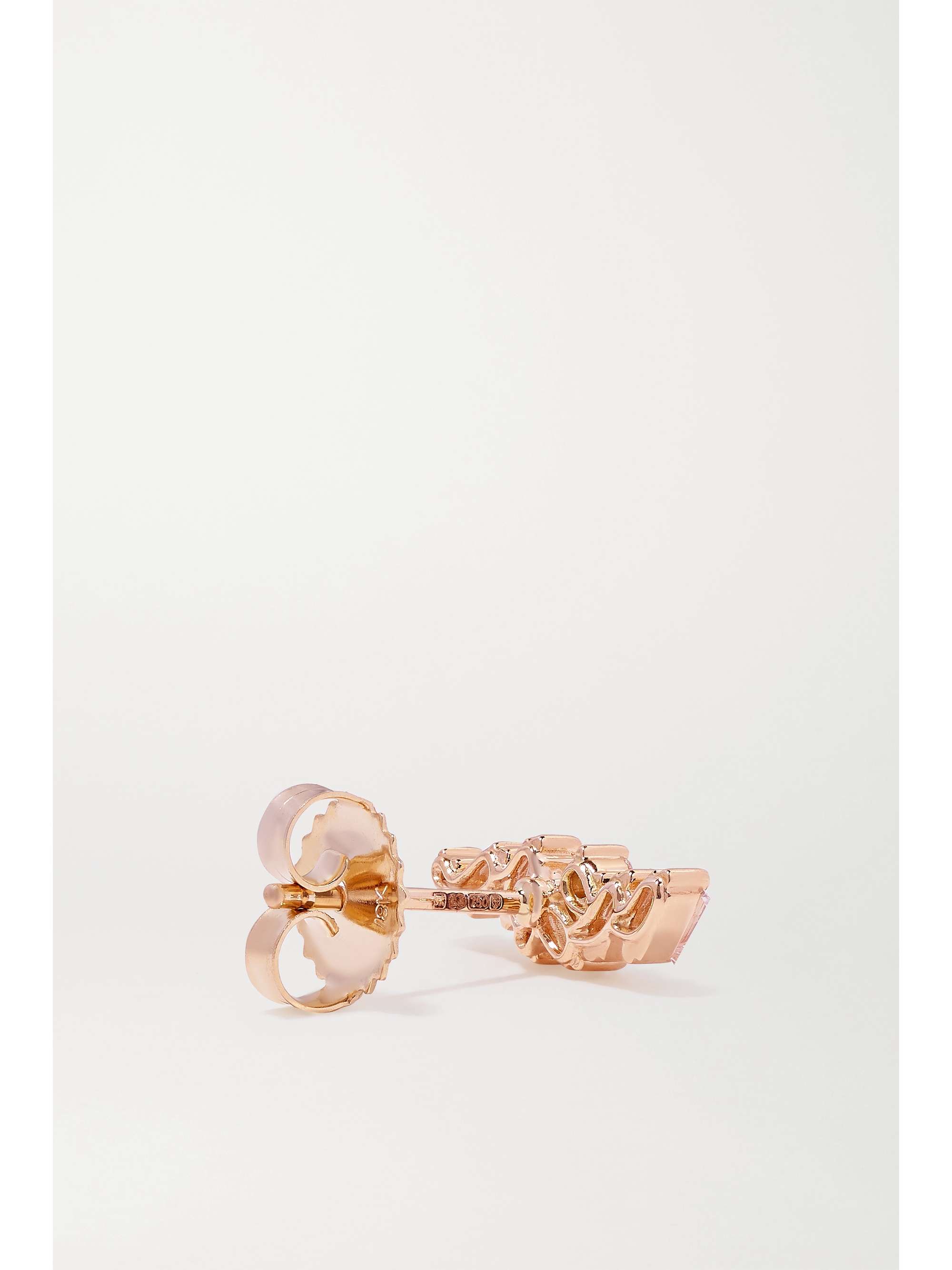 SUZANNE KALAN 18-karat rose gold diamond earrings