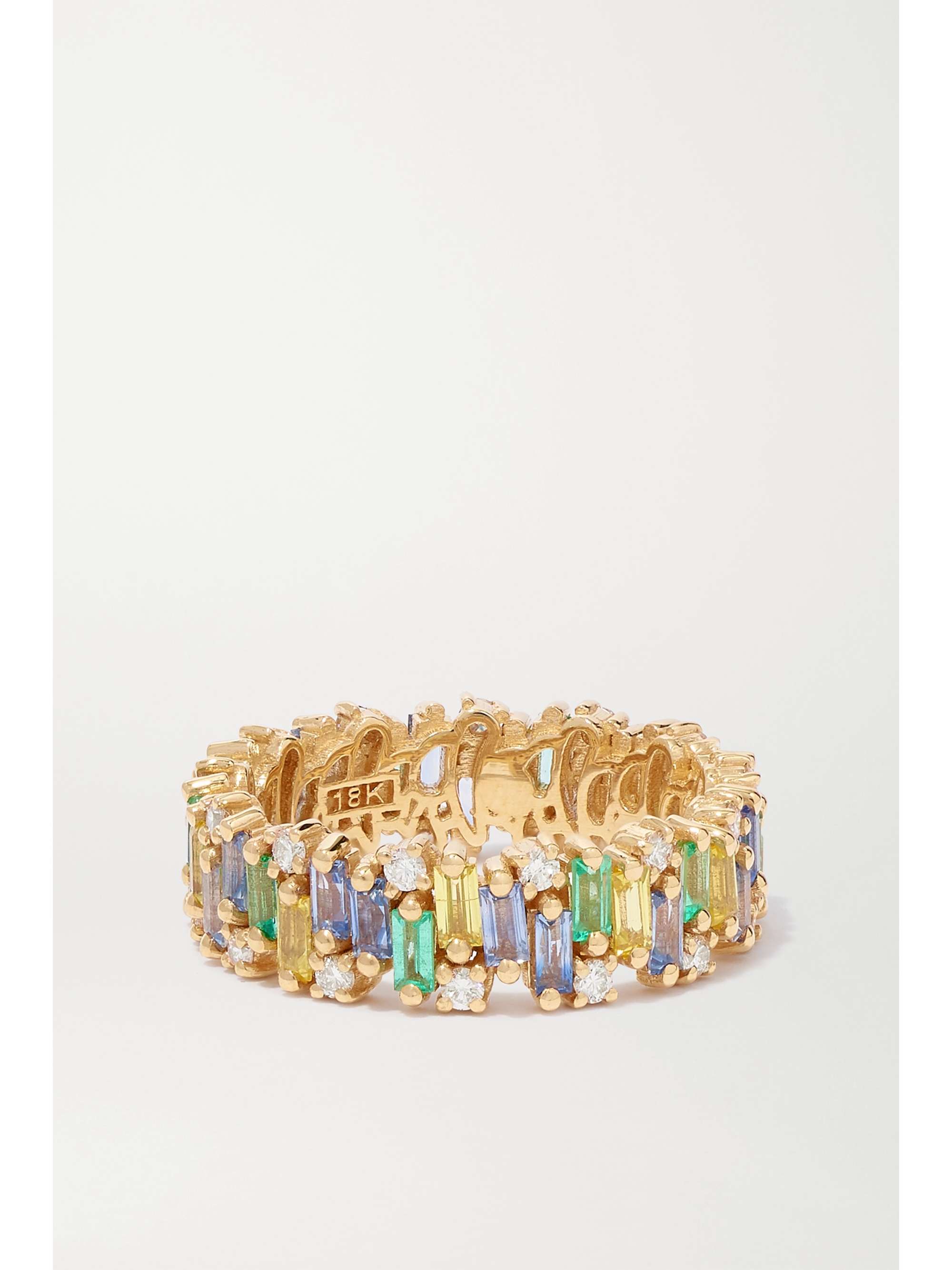 SUZANNE KALAN 18-karat gold multi-stone ring